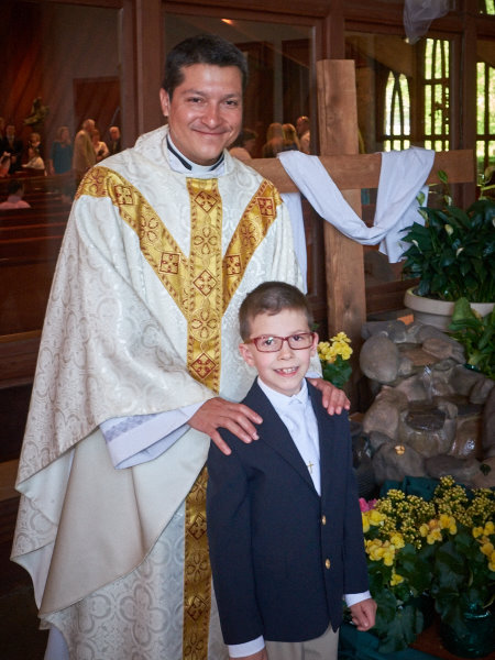 Father Mario takes a moment to bring God's grace at every opportunity