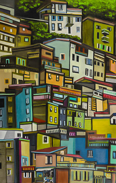 "Cinque Terra Green Red gen 2t" by Eileen Alter