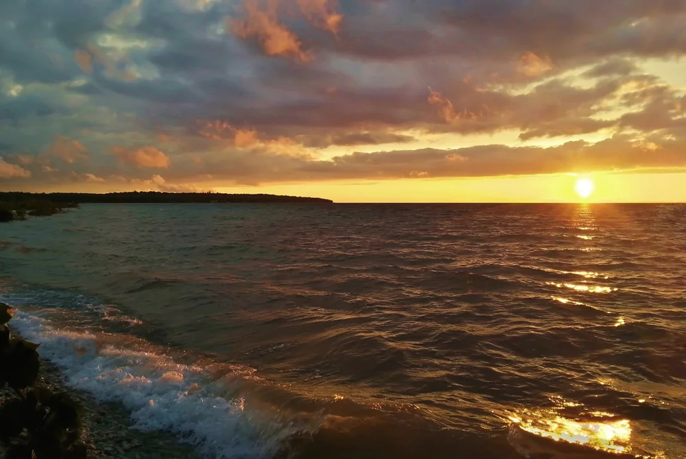 Sunset on the Straight