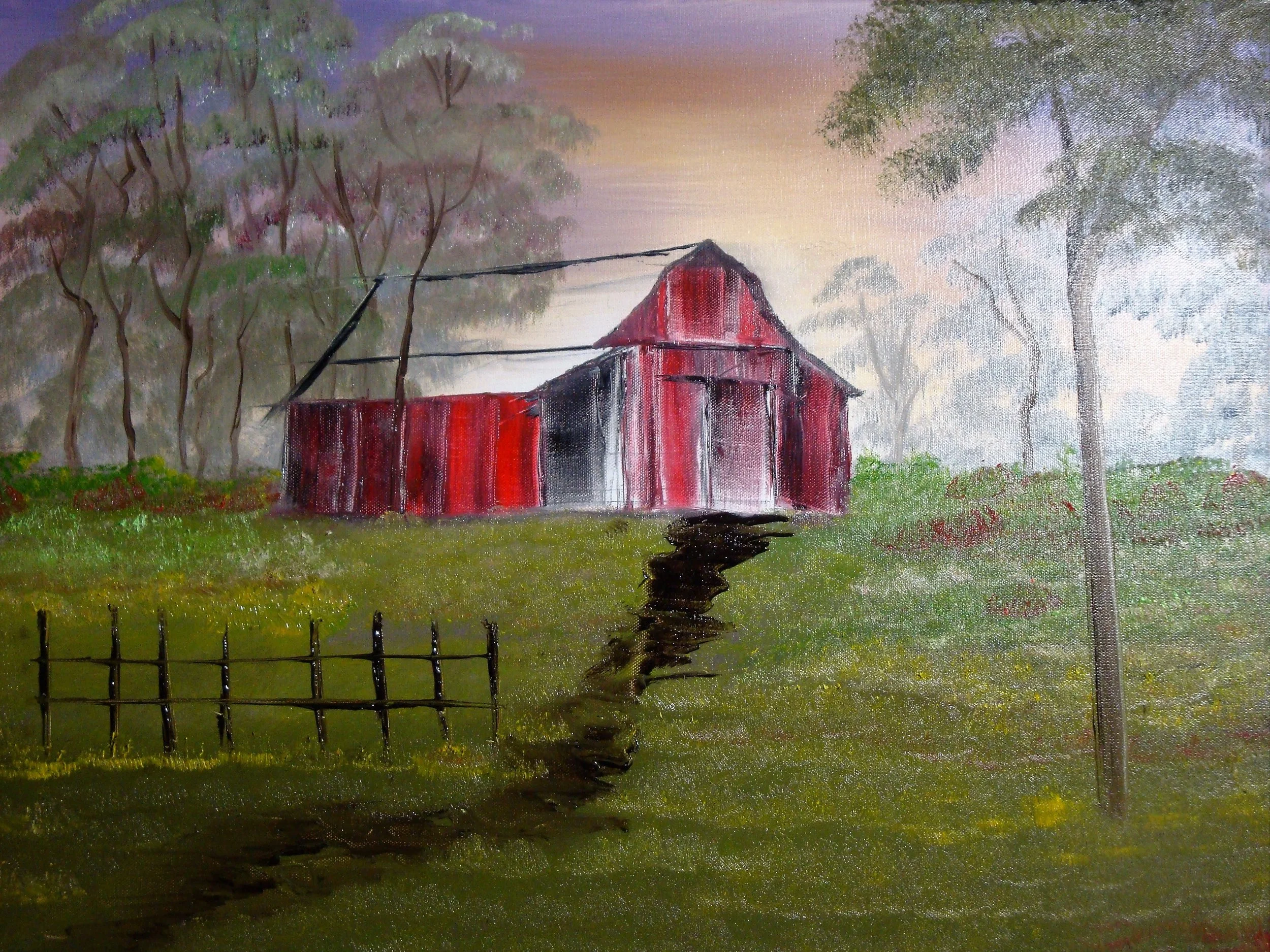 "Old Rustic Red Barn" by Lana Futlz