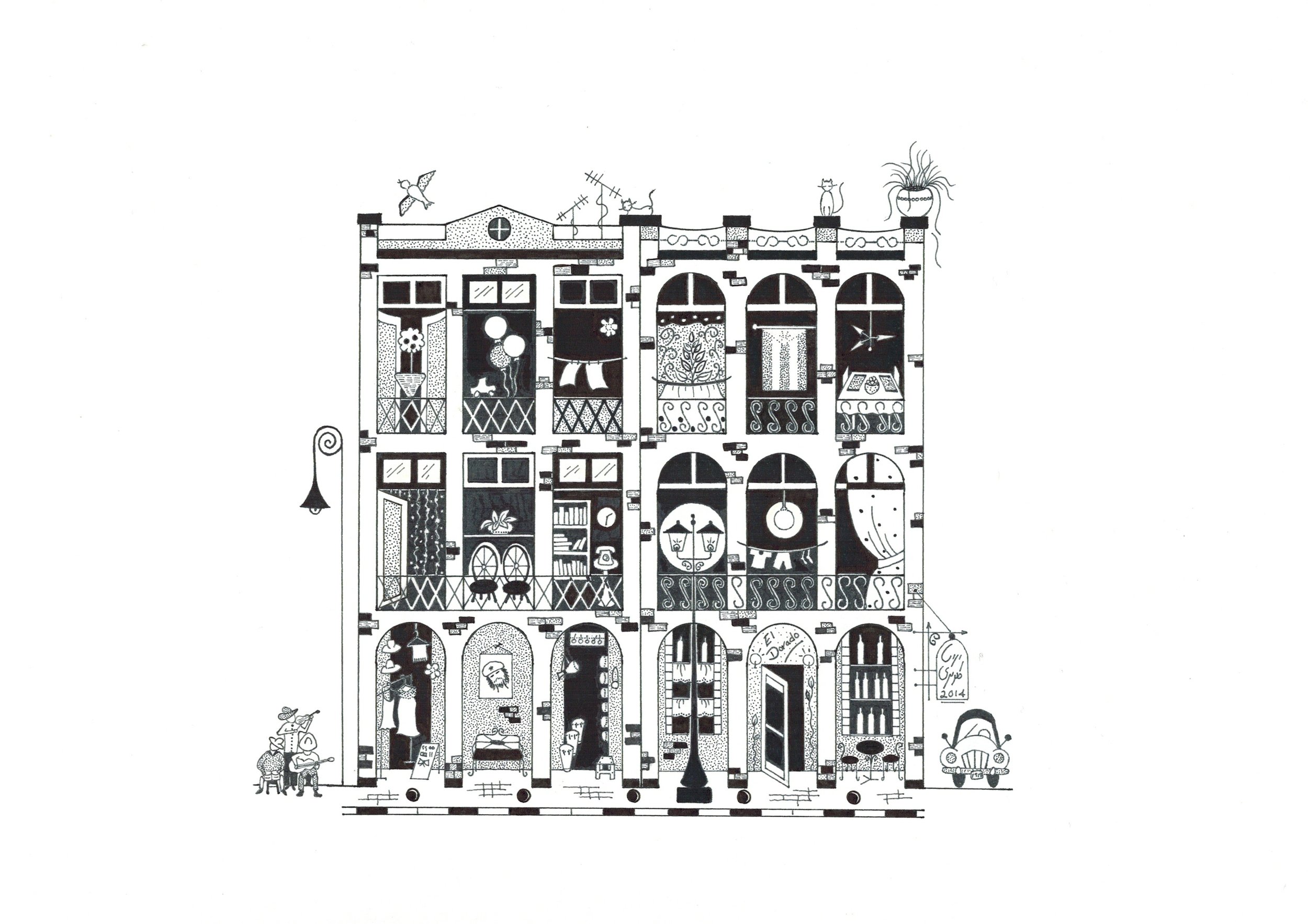 20496926-Fariba Kalantari_Habana_Ink on Paper_9X12_Print75$.jpeg