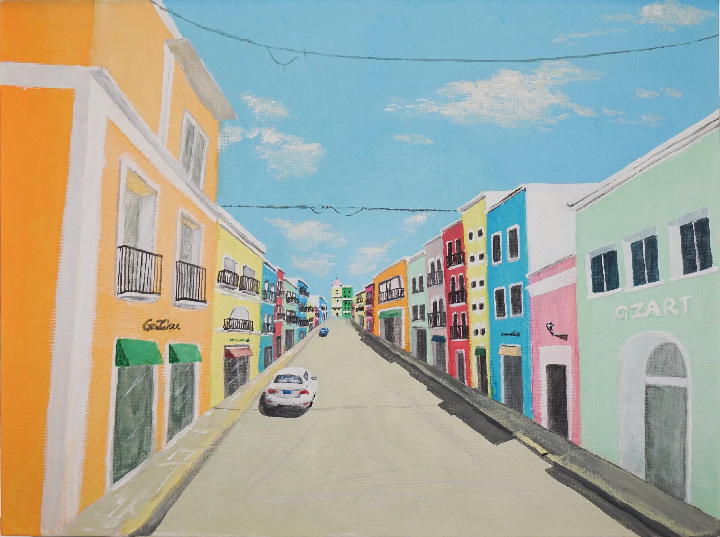 20496926-Ge Zhan_Sunny Day in San Juan_Acrylic on canvas_12x16_250.jpg