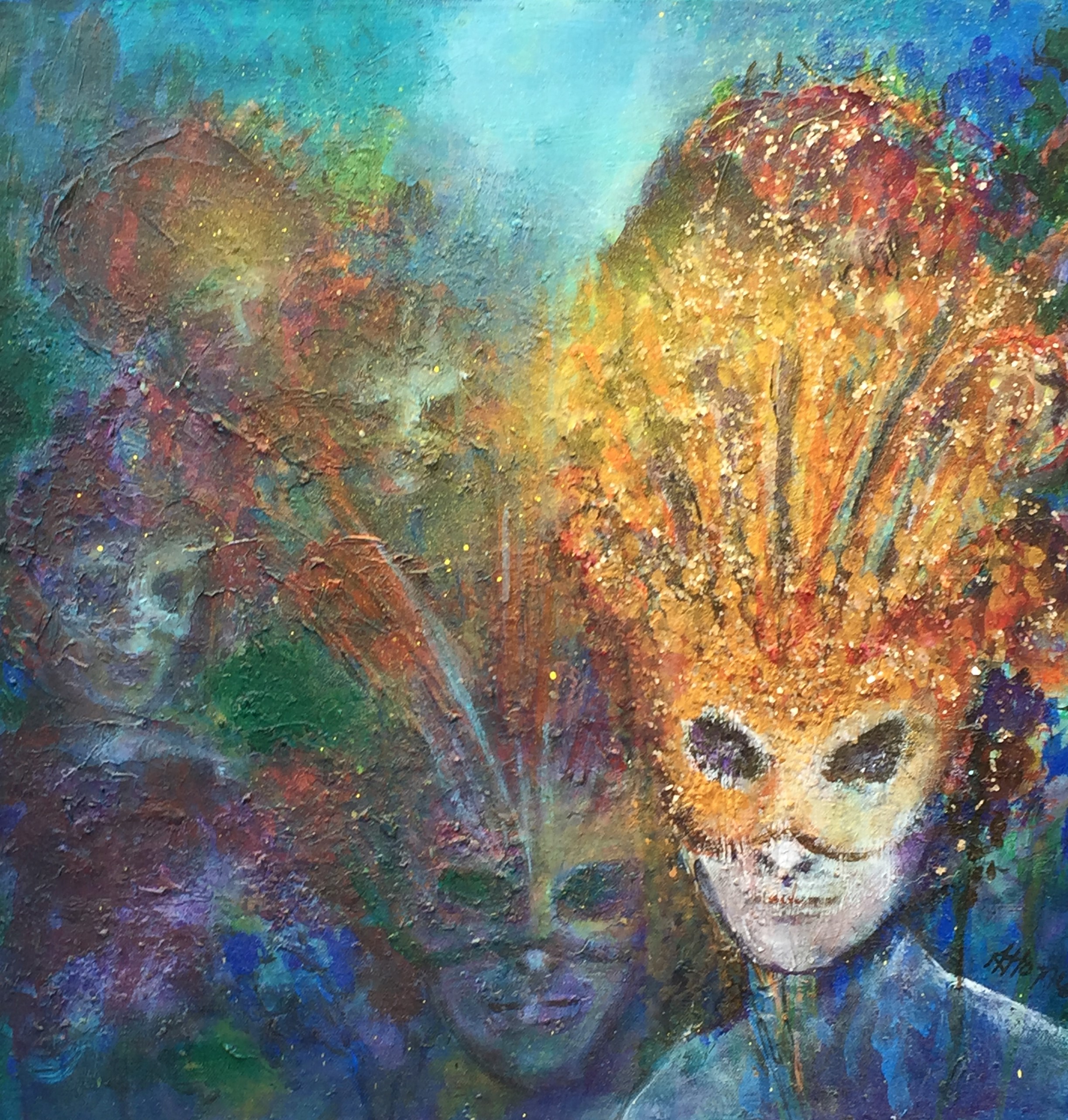 SOLD - Carnival 20" x 20" - acrylic on canvas