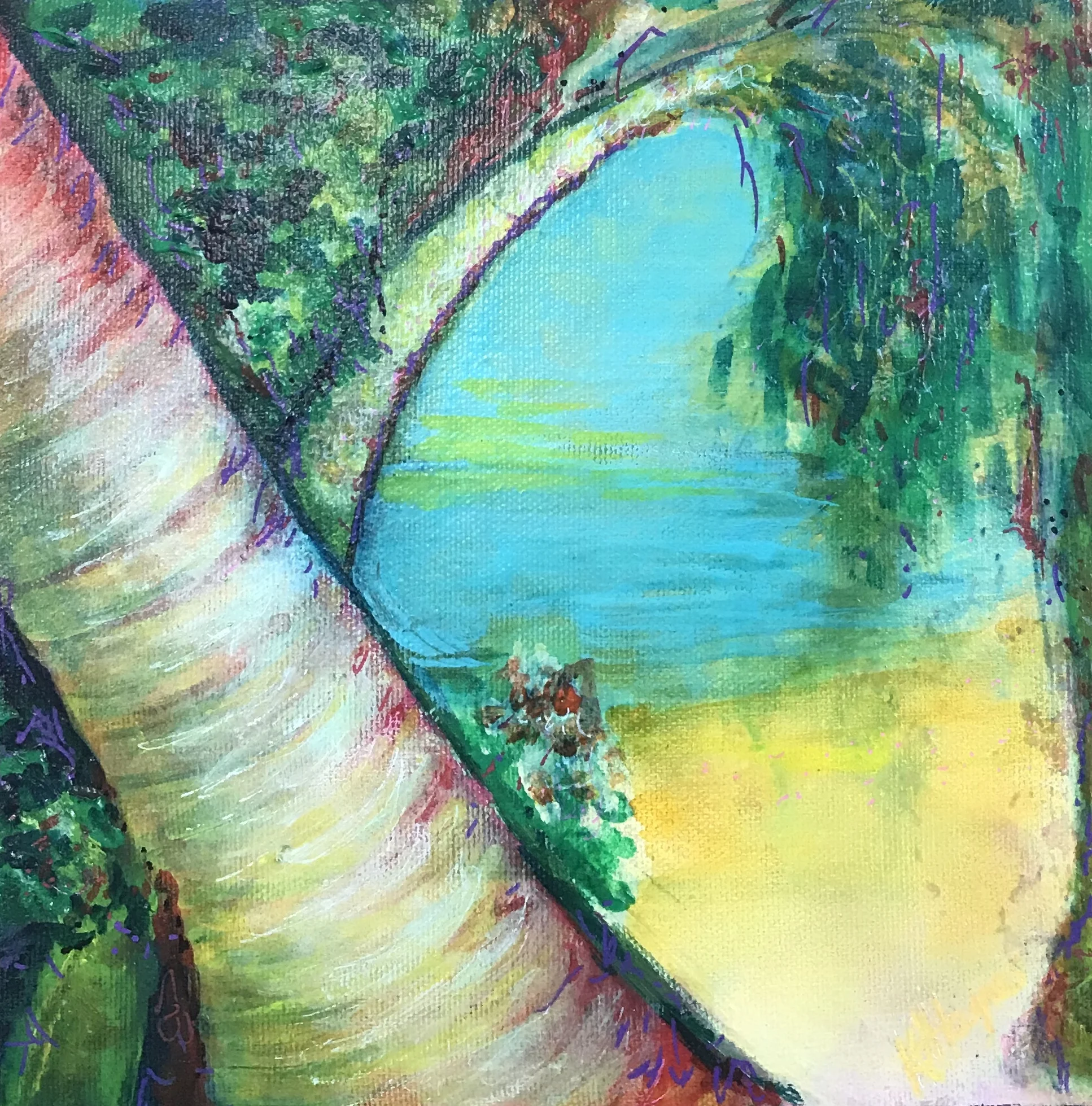 Caribbean Memory #1 8” x 8” - acrylic on canvas