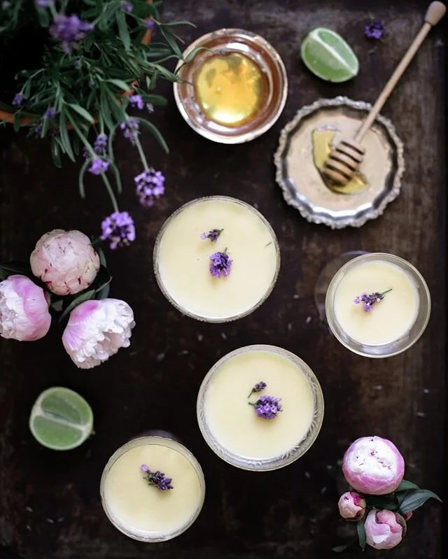 Lavenders are in full bloom. The only natural thing to do is to make lavender, lime &amp; honey posset. #posset #dessert #sundaycooking #lavender .
.
.
.

#Foodphotography  #Foodstyling  #foodprops #foodpic #platedpics #makeitbeautiful #forkandstory 