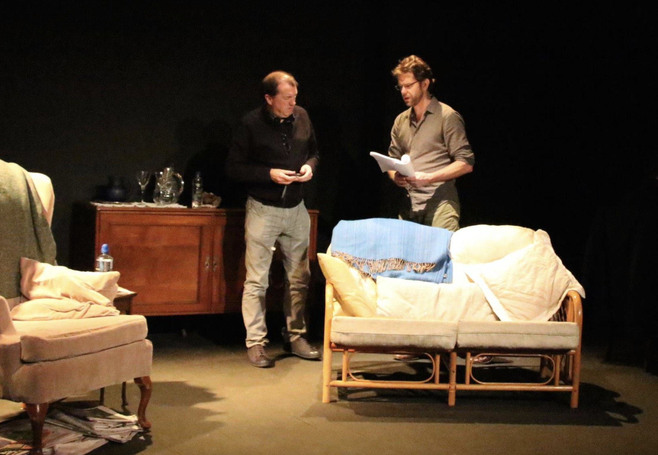 Matthew with Mark O’Regan on the set of One is Not Oneself by Gerard Lee