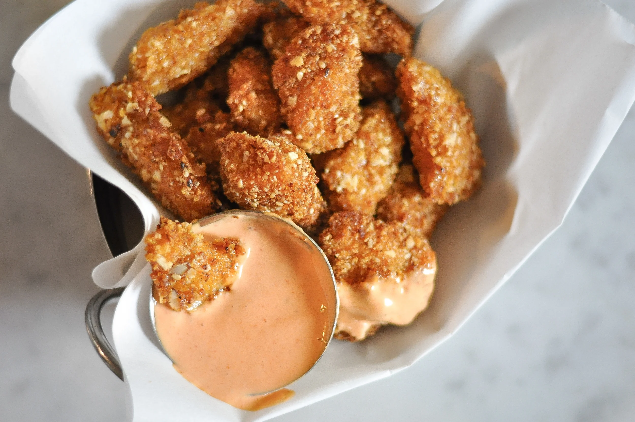 Cornflake Crusted Chicken Nuggets | O&O Eats