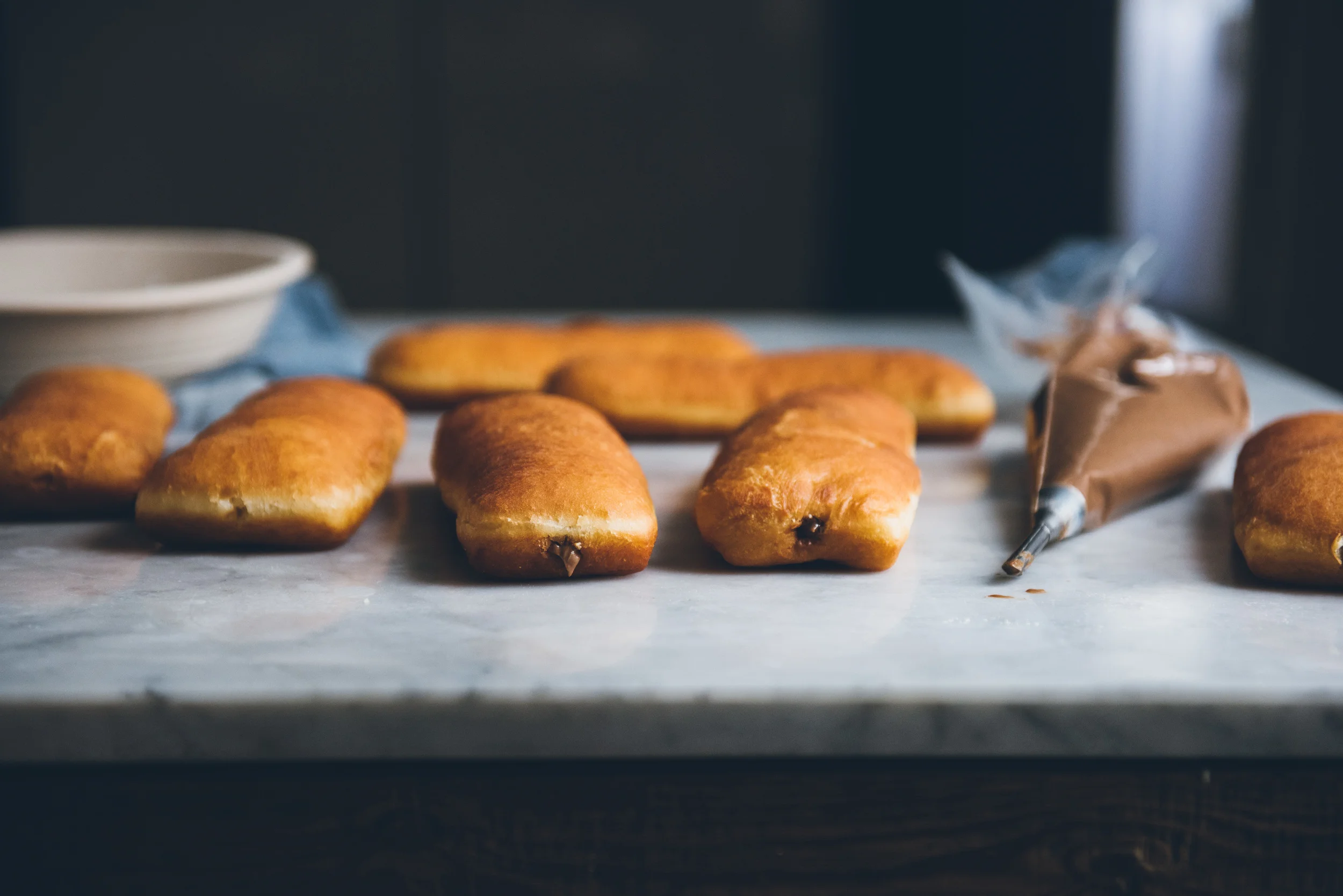 Chocolate Hazelnut Long Johns | O&O Eats