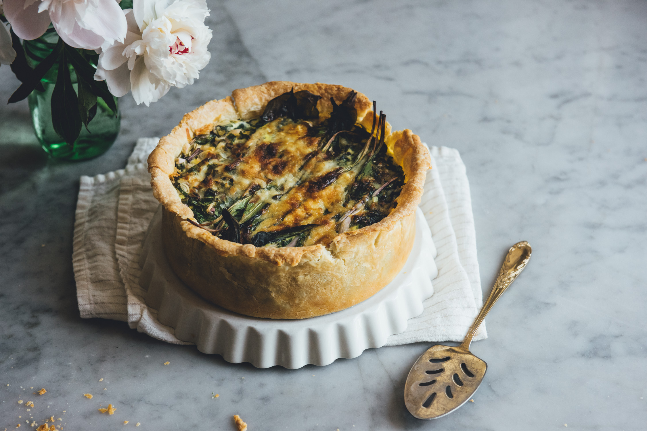  Leek, Asparagus, Ramp Quiche 