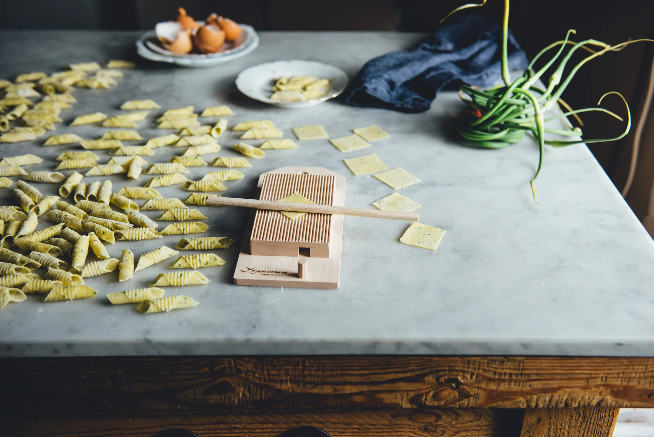 Garlic Scape Garganelli