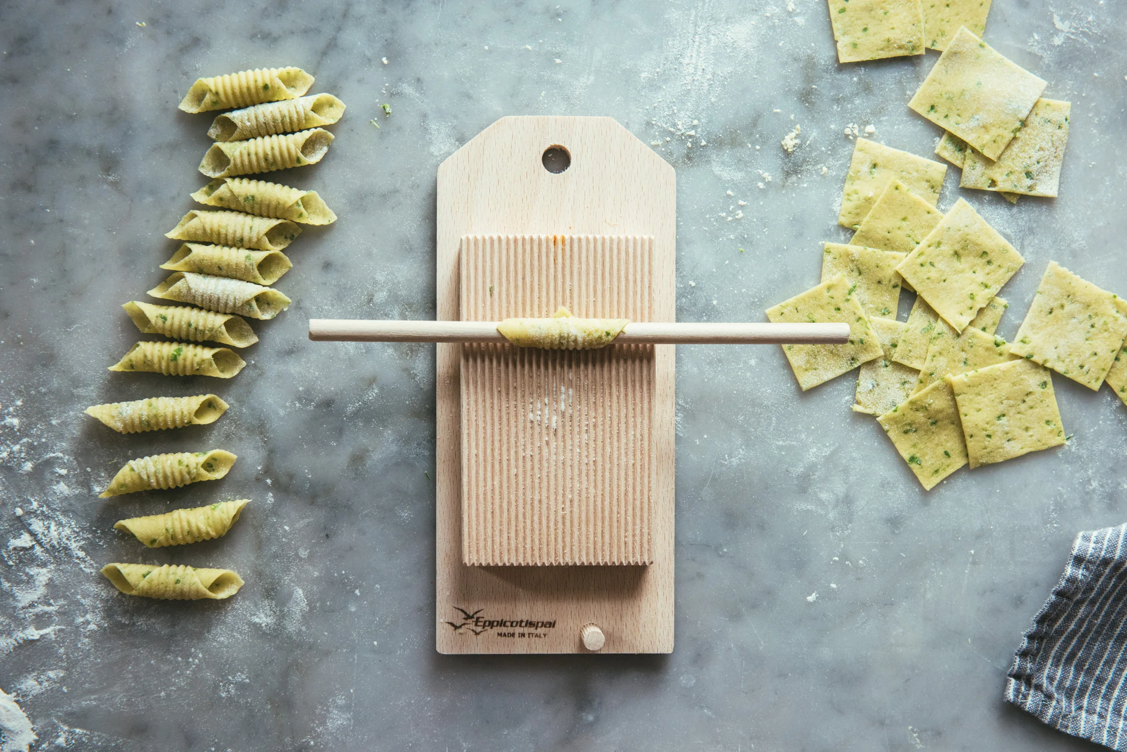 Garlic Scape Garganelli