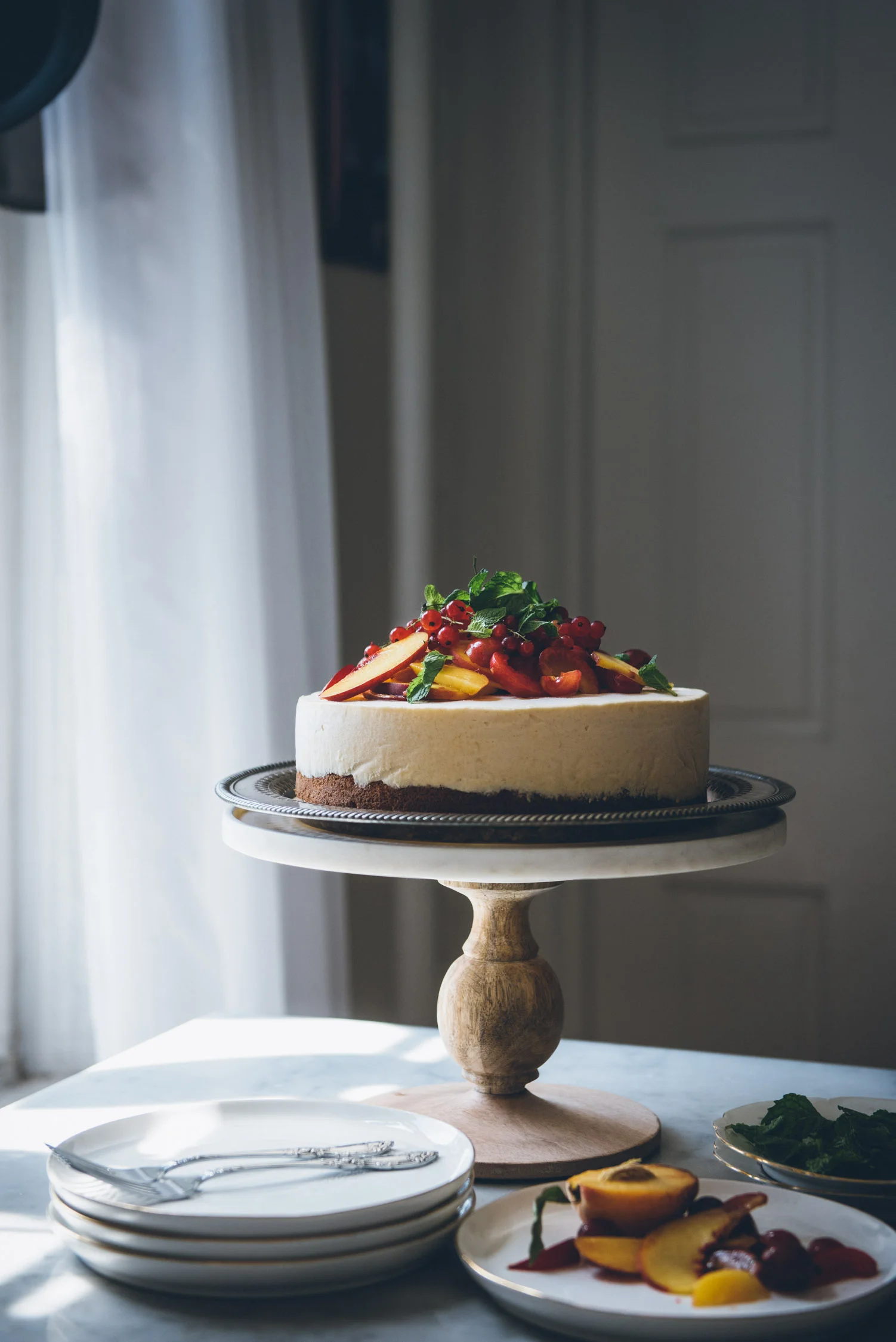 Brown Butter Peach Ice Cream Cake