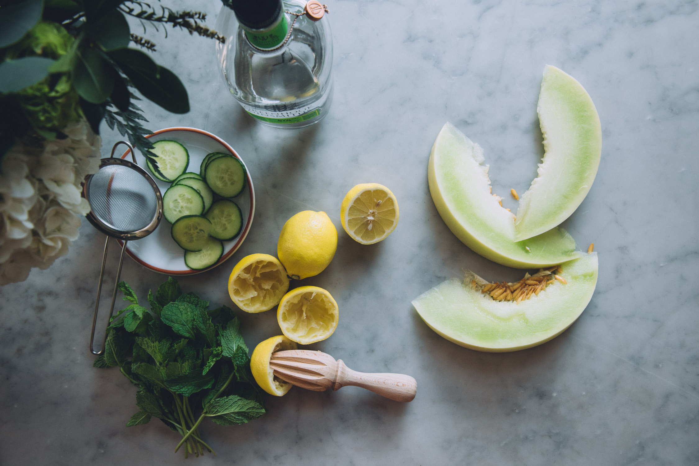  The Long Hope: a Honeydew Cucumber Gin Cocktail 