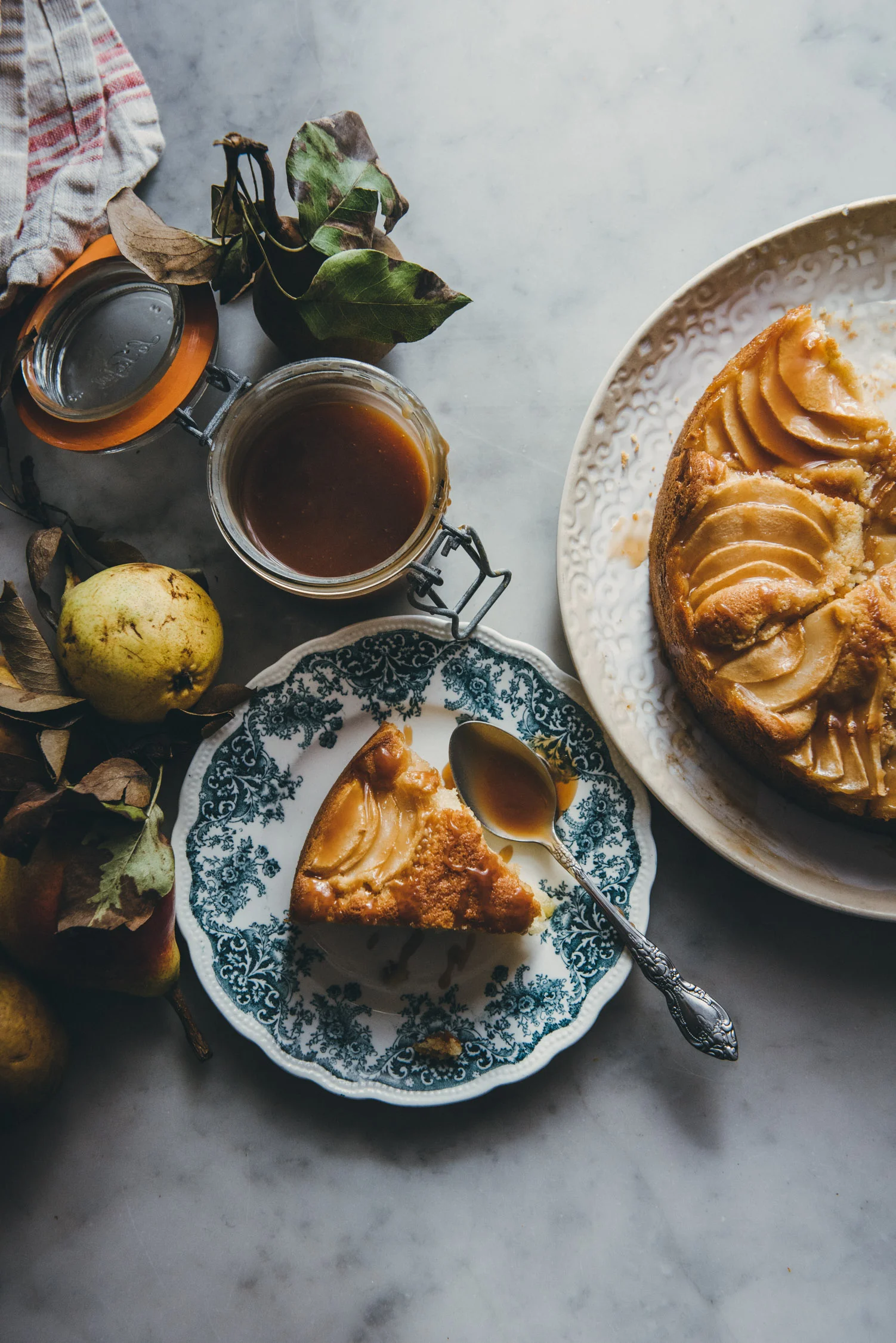 Pear Cake with Salted Caramel