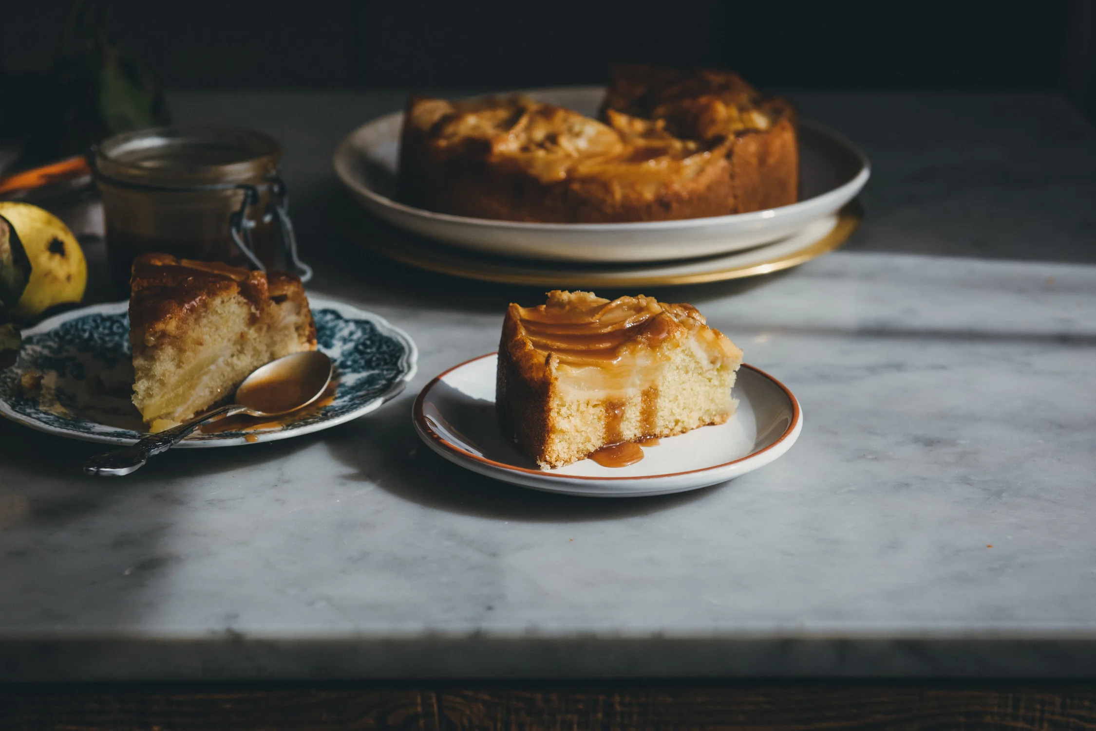 Pear Cake with Salted Caramel