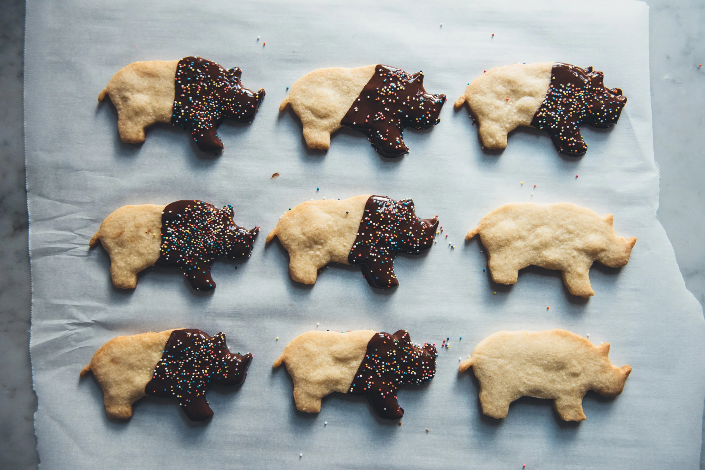 Chocolate Dipped Shortbread Cookies