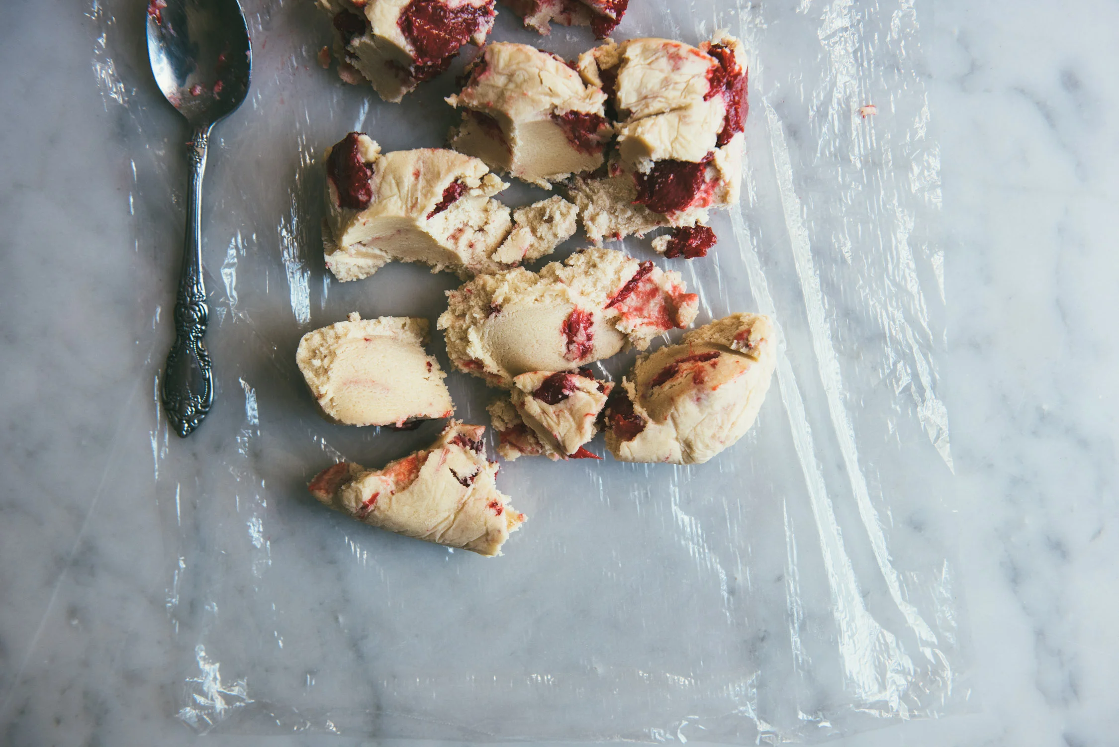 Strawberry Rhubarb Ice Cream Sandwiches