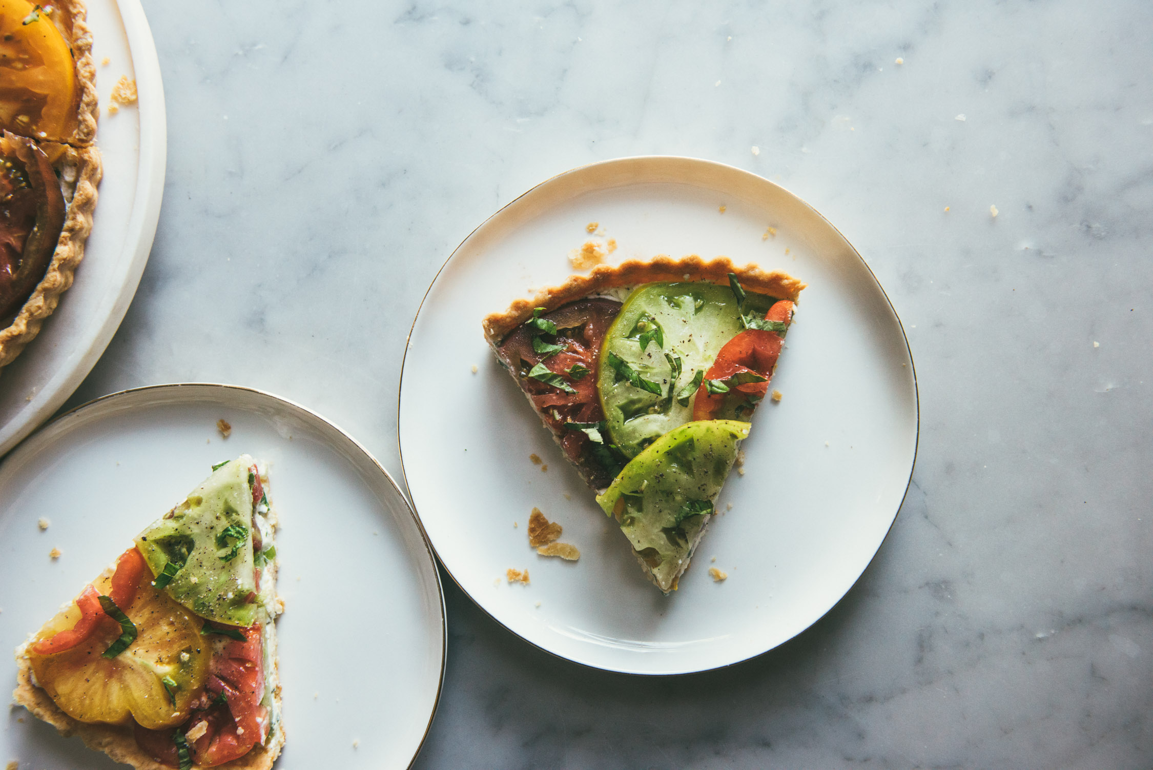  Tomato Tart with a Scallion Goat Cheese Filling 