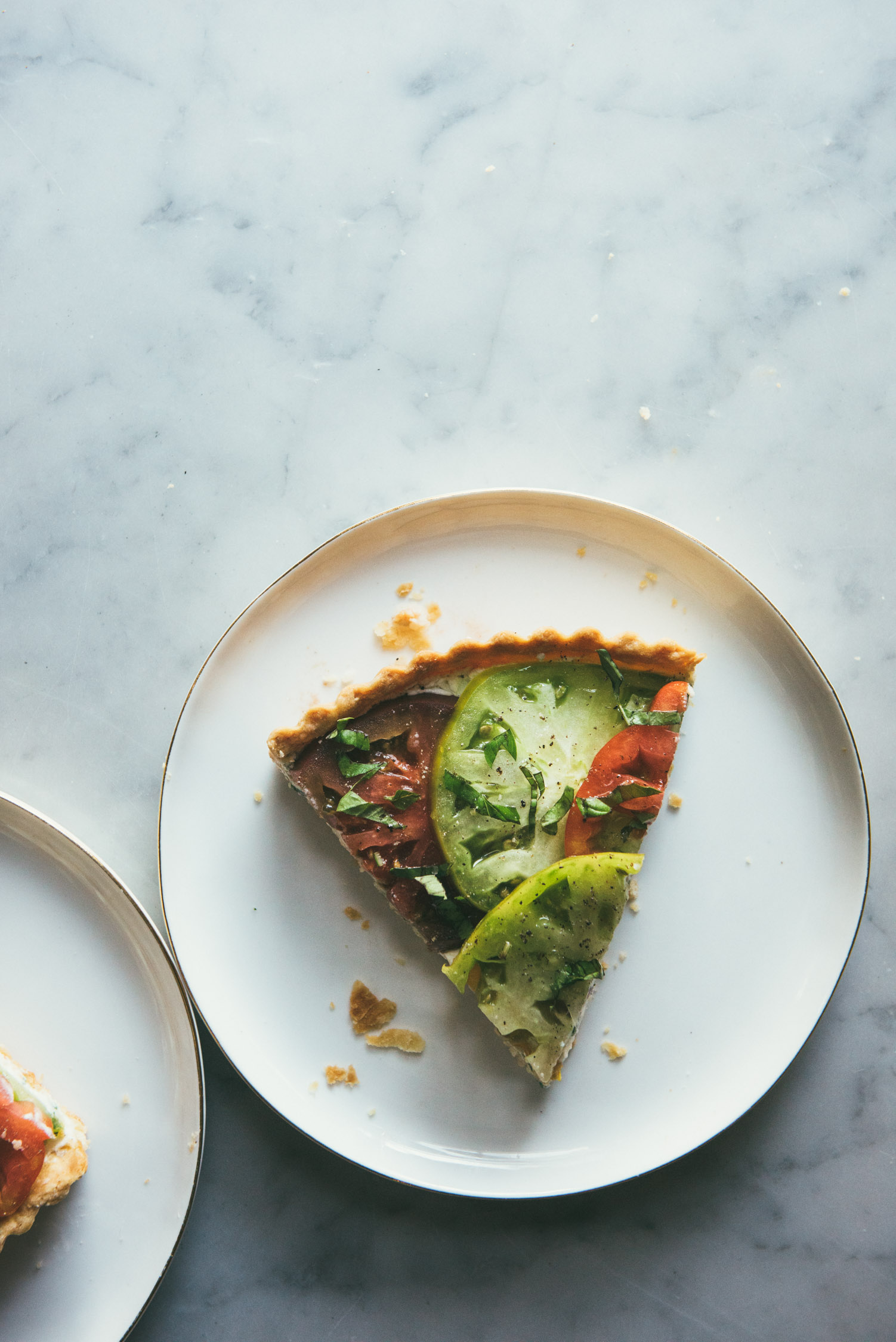 Tomato Tart with a Scallion Goat Cheese Filling