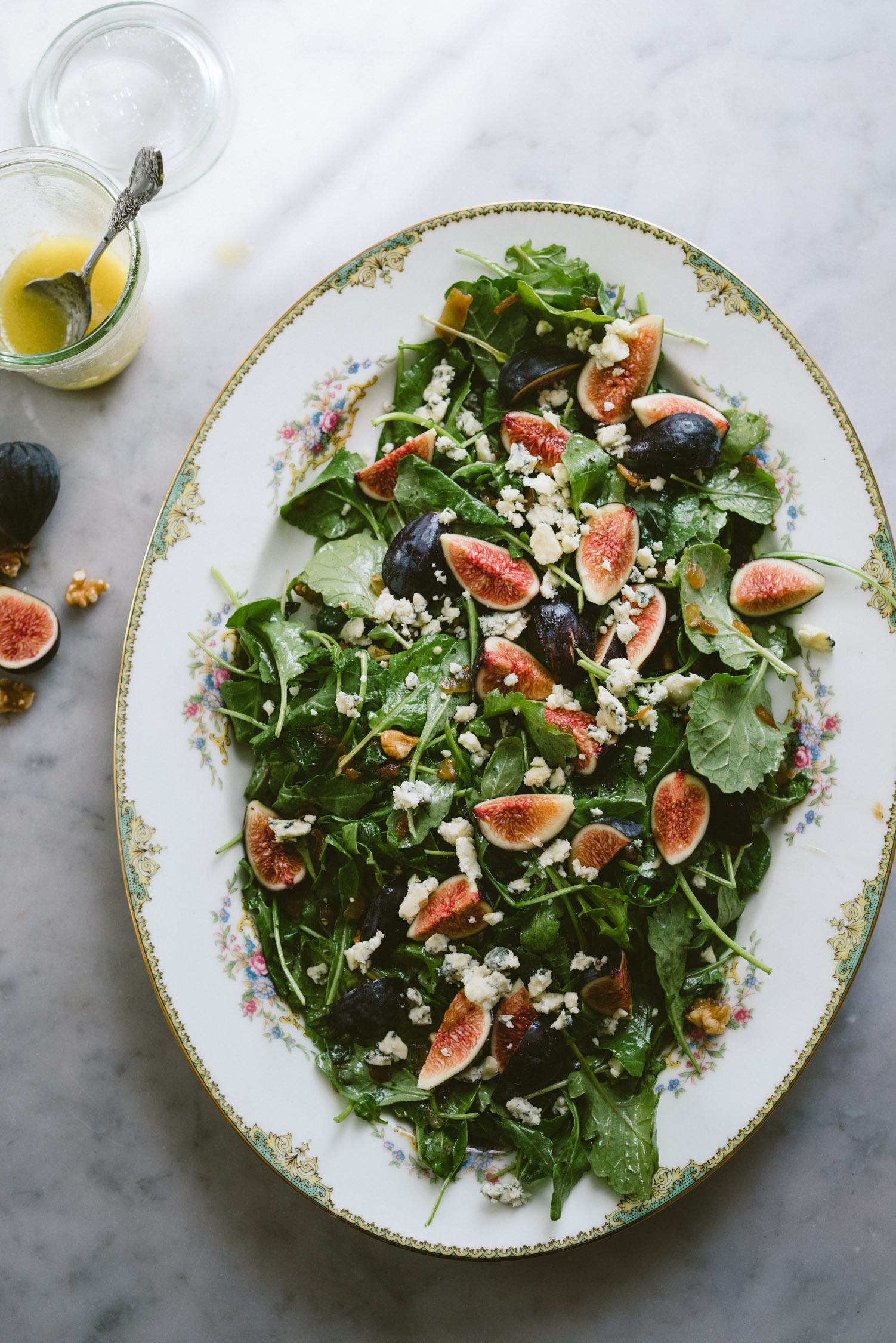 Fresh Fig, Blue Cheese, and Caramelized Onion Salad