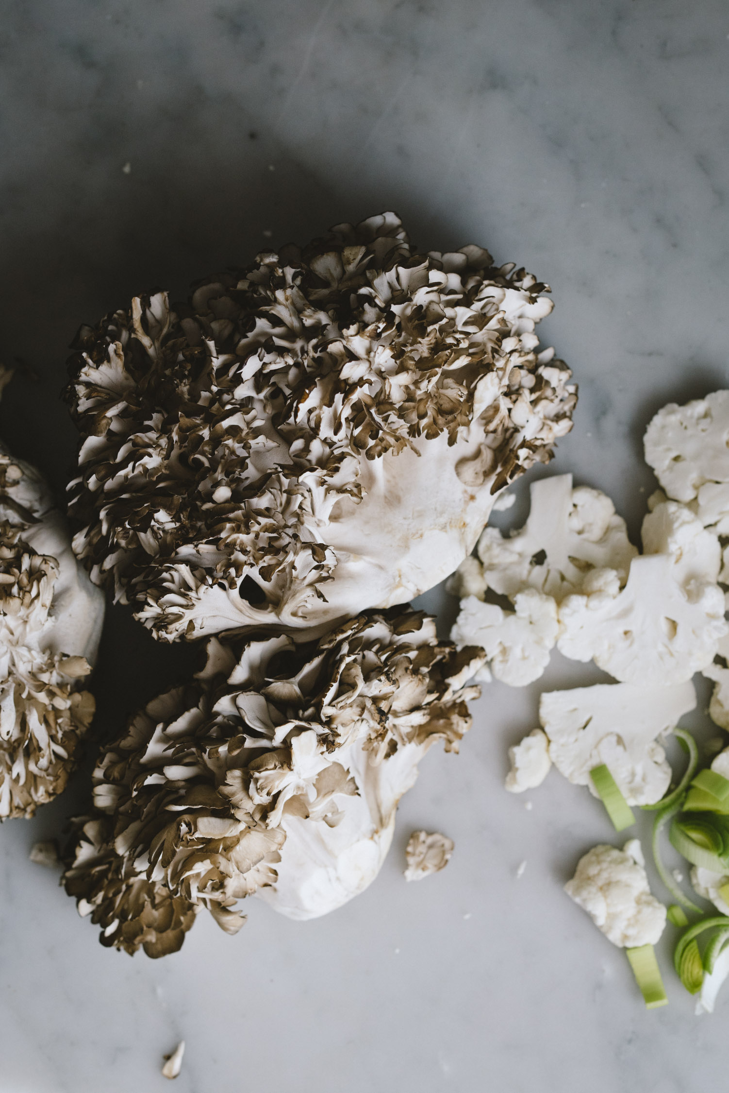 Maitake Steaks with Cauliflower Purée