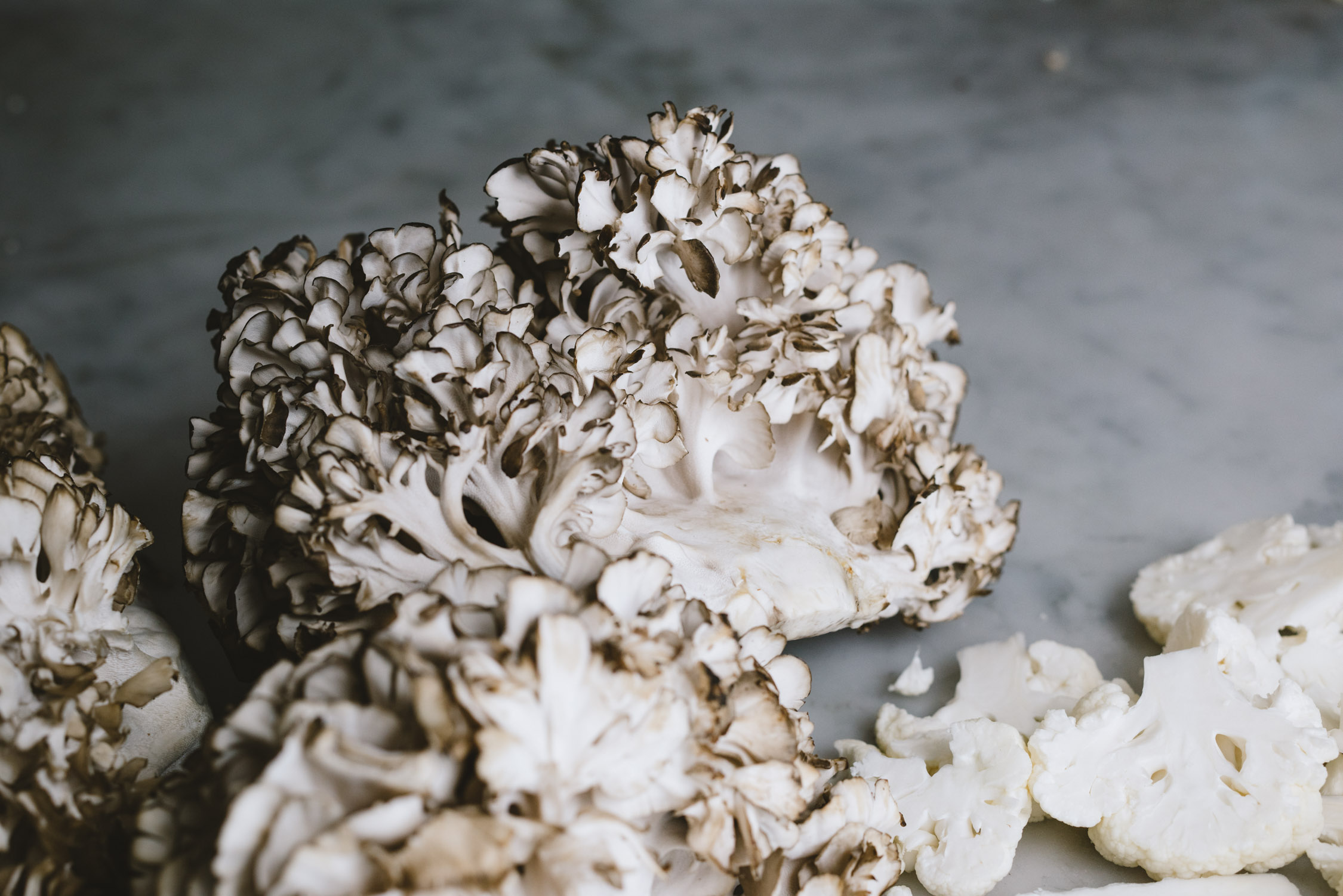  Maitake Steaks with Cauliflower Purée 