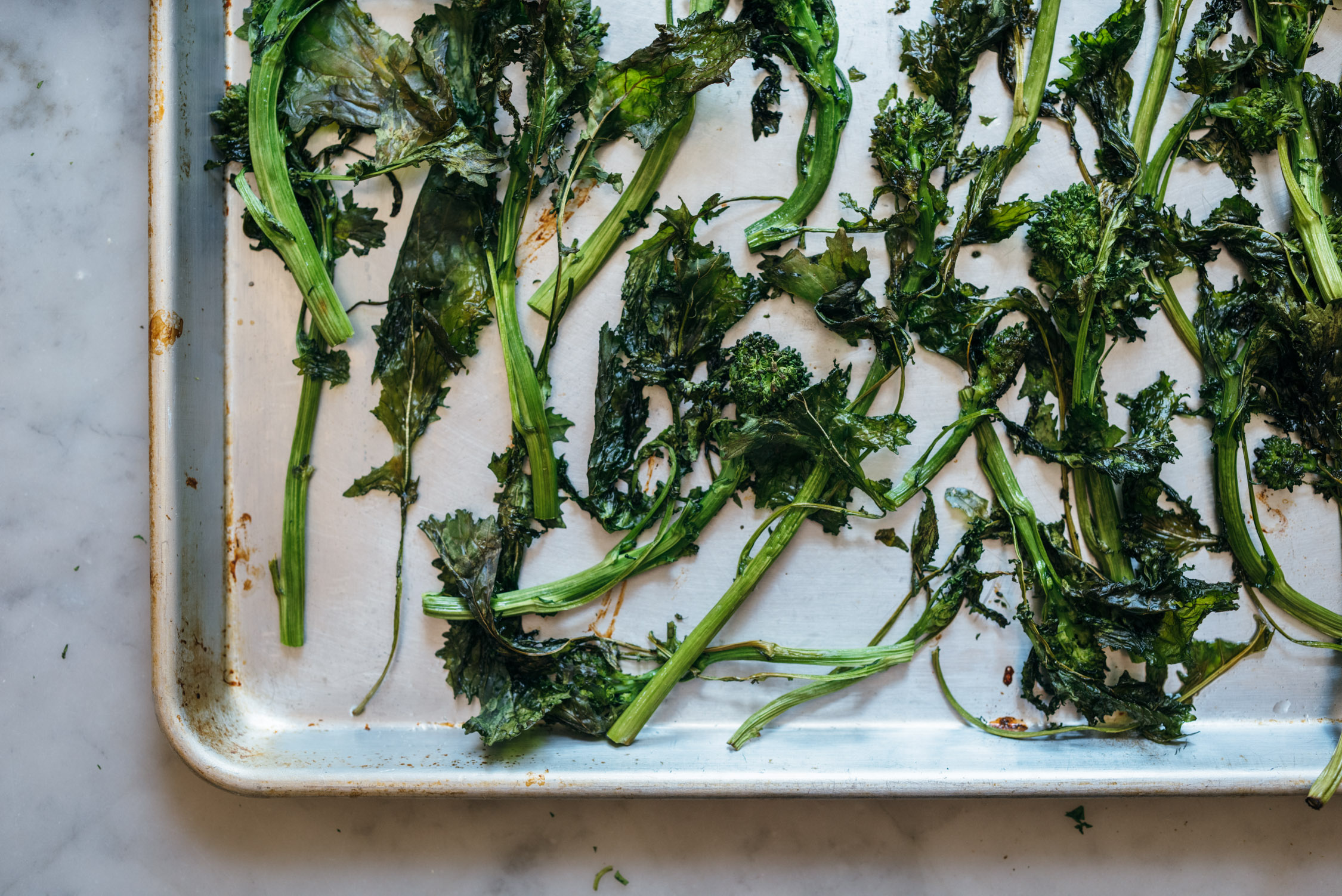 Broccoli Rabe and Crunchy Cauliflower with a Lemon Tahini Dressing