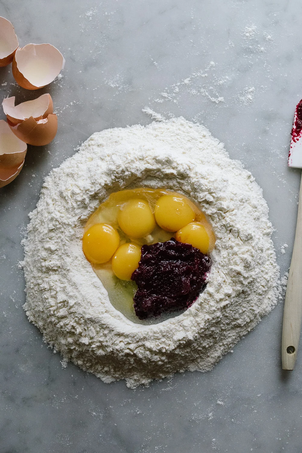 Fresh Beet Pasta + Beet Pesto