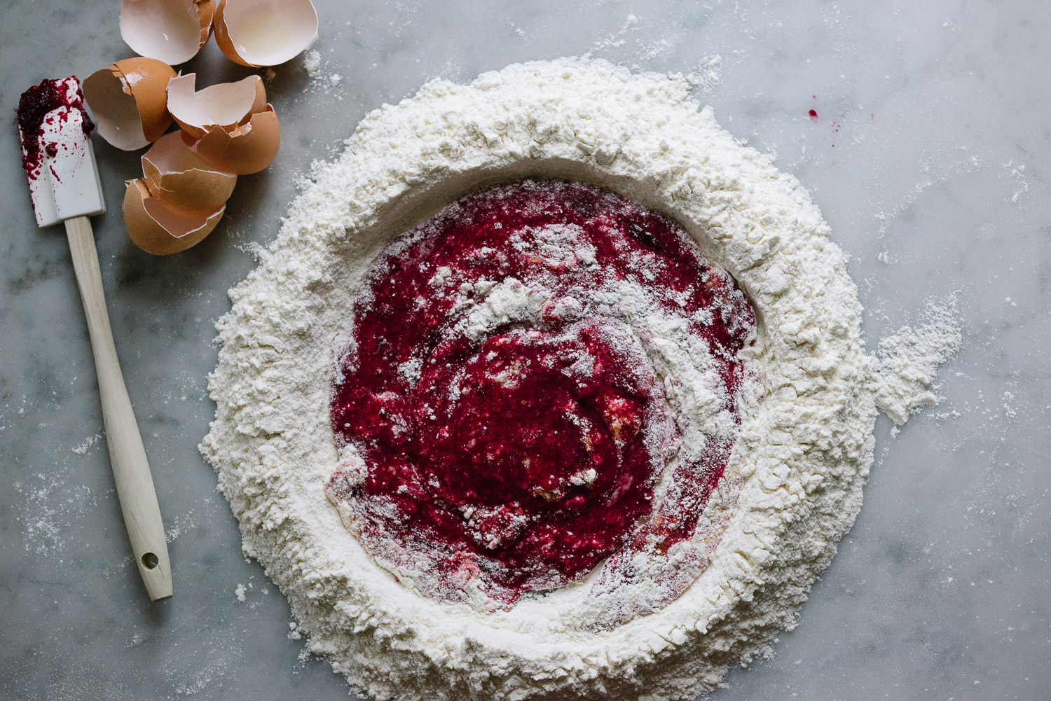 Fresh Beet Pasta + Beet Pesto