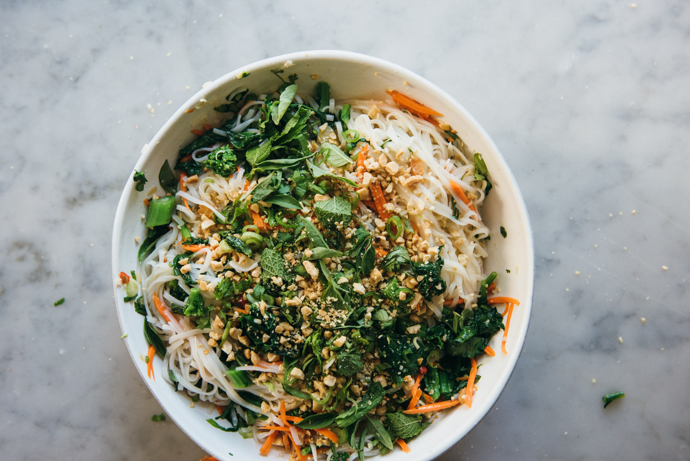 Herbal Rice Noodle Salad With Broccoli Rabe