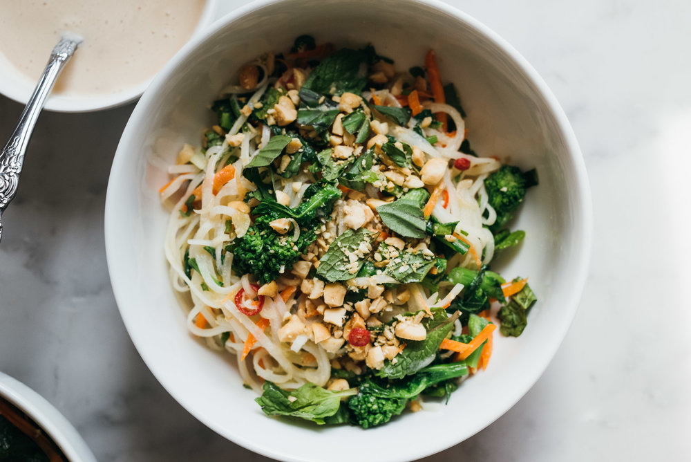  Herbal Rice Noodle Salad With Broccoli Rabe 