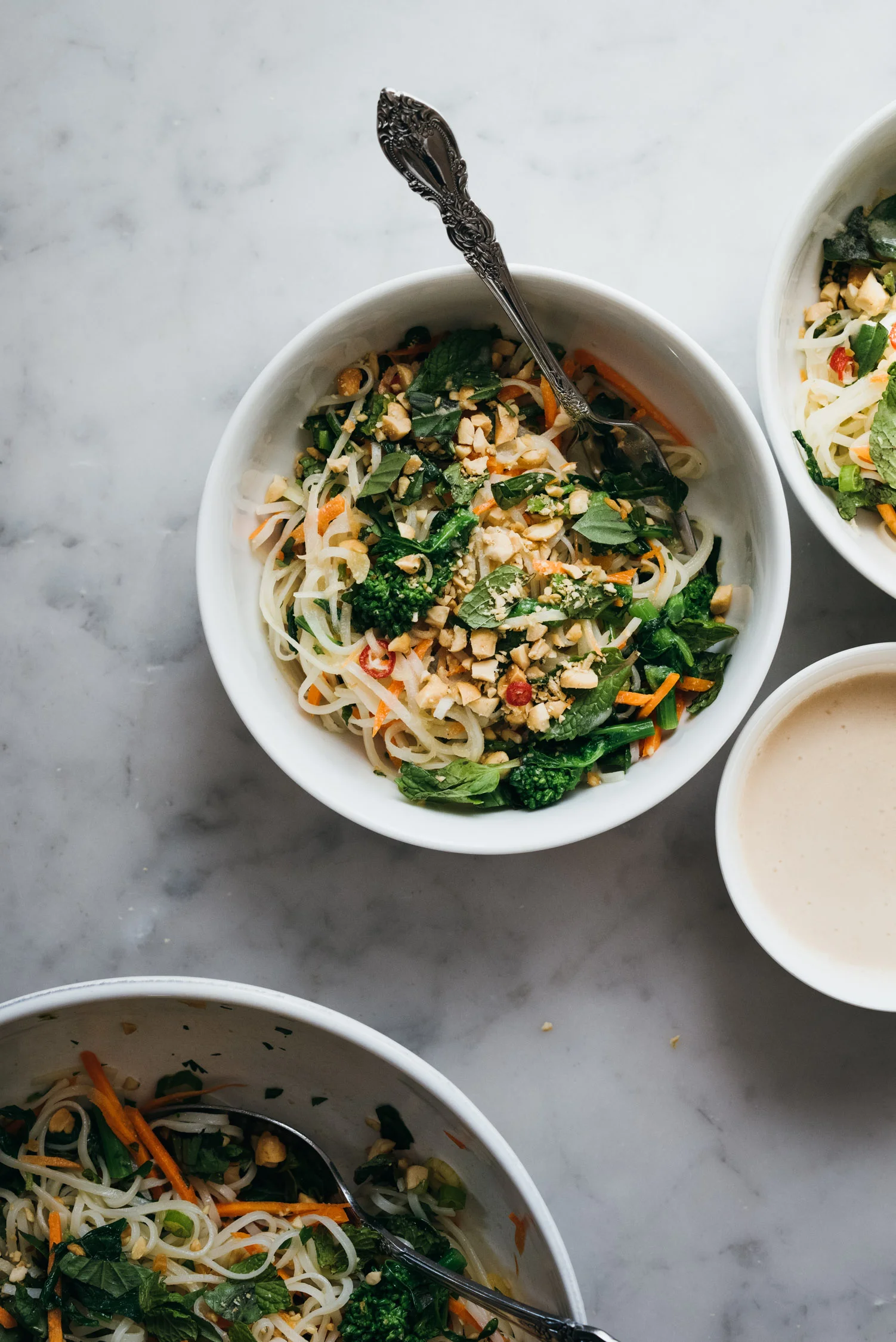 Herbal Rice Noodle Salad With Broccoli Rabe