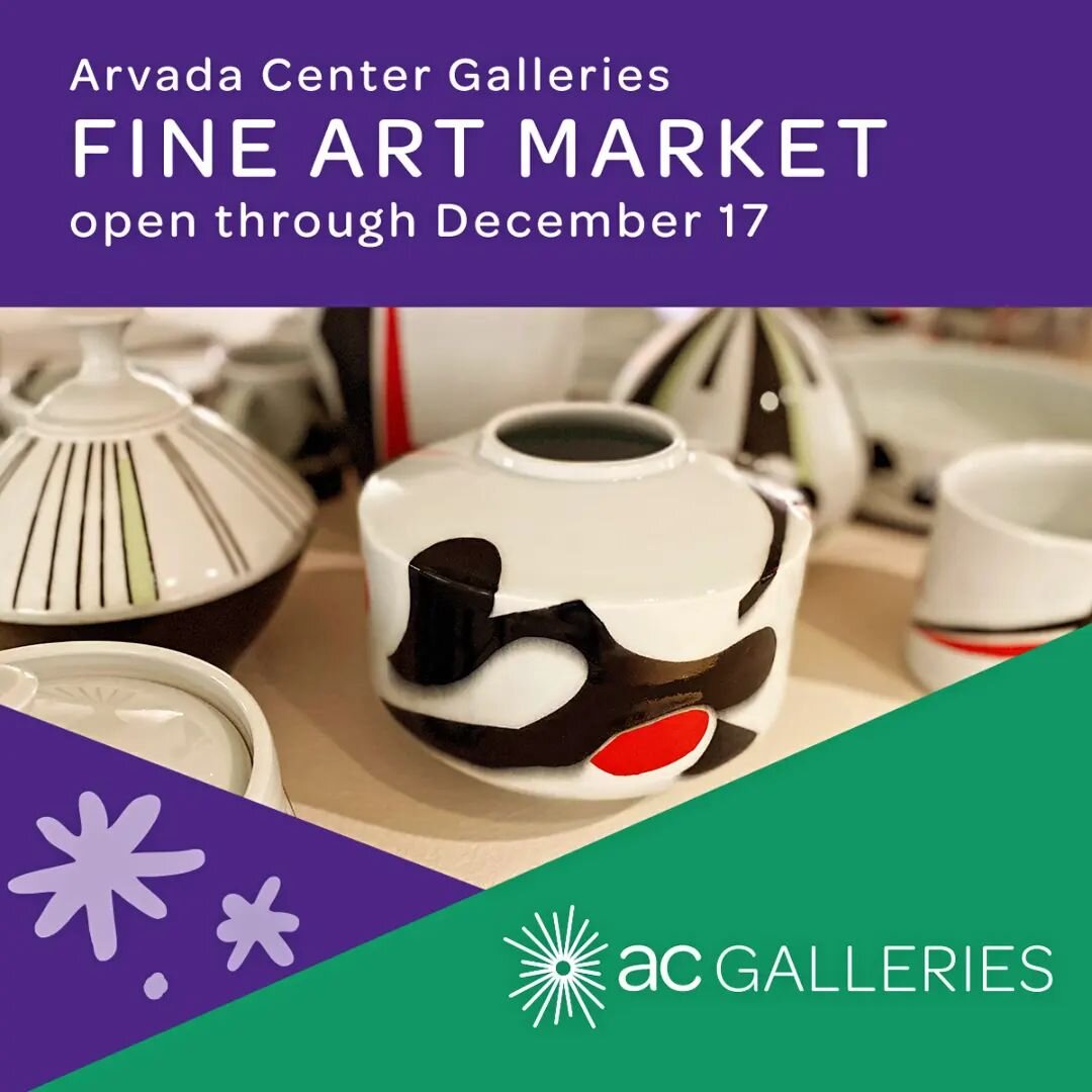 Come see my work at the Arvada Center for the Arts Fine Art Market. Opening night is tomorrow, November 30th! @arvadacenter 
.
.
.
#ceramics #porcelain #contemporaryclay #denverart #pottery #denverartist #supporthandmade #supportthearts