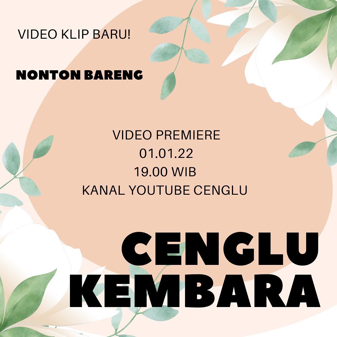 Video rilis besok! Tahun baru sama Cenglu!!

Ayo ikut nonton video rilis bareng di kanal youtube Cenglu.