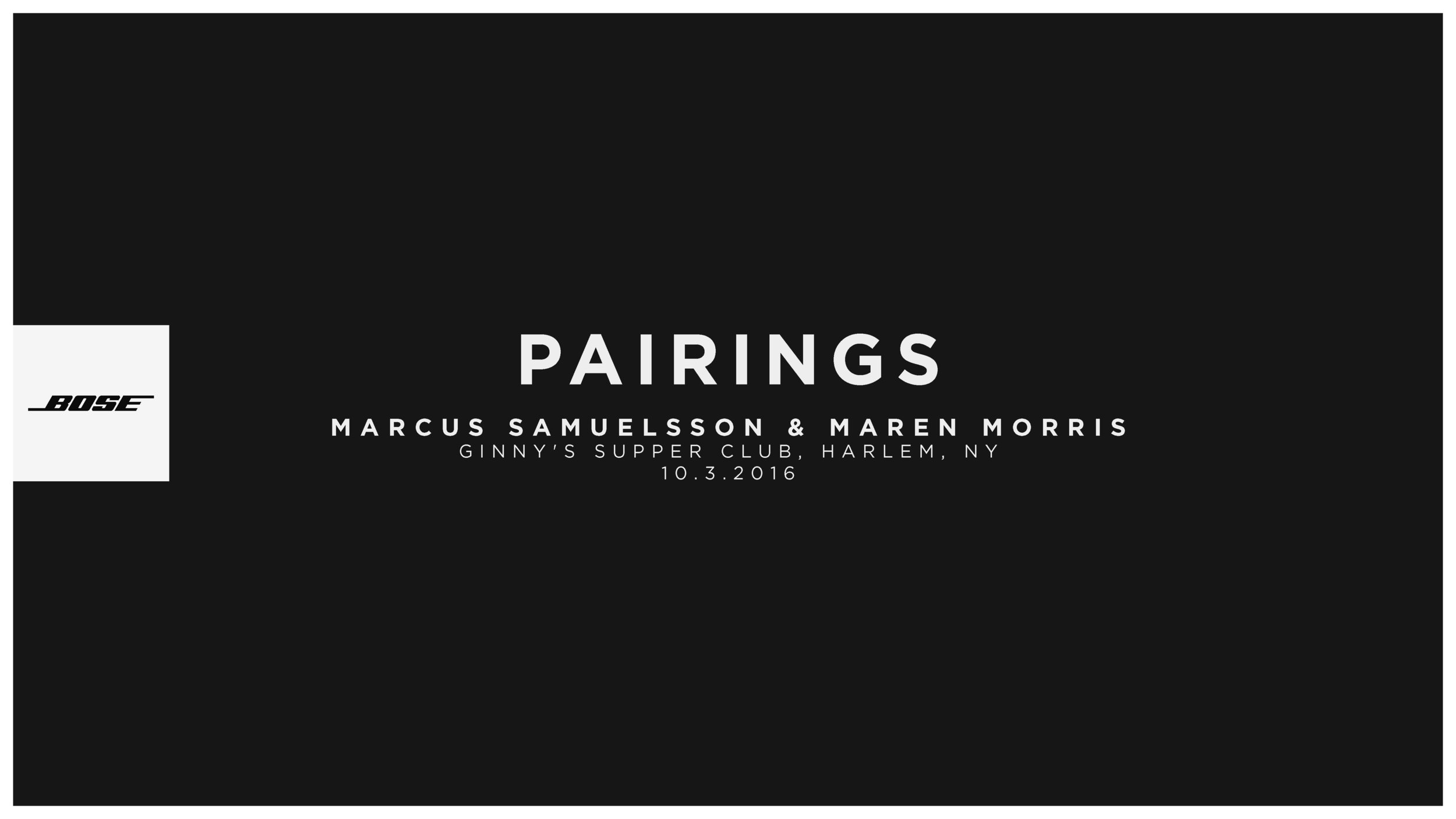 Pairings With Marcus Samuelsson Maren Morris Jorge De Corral