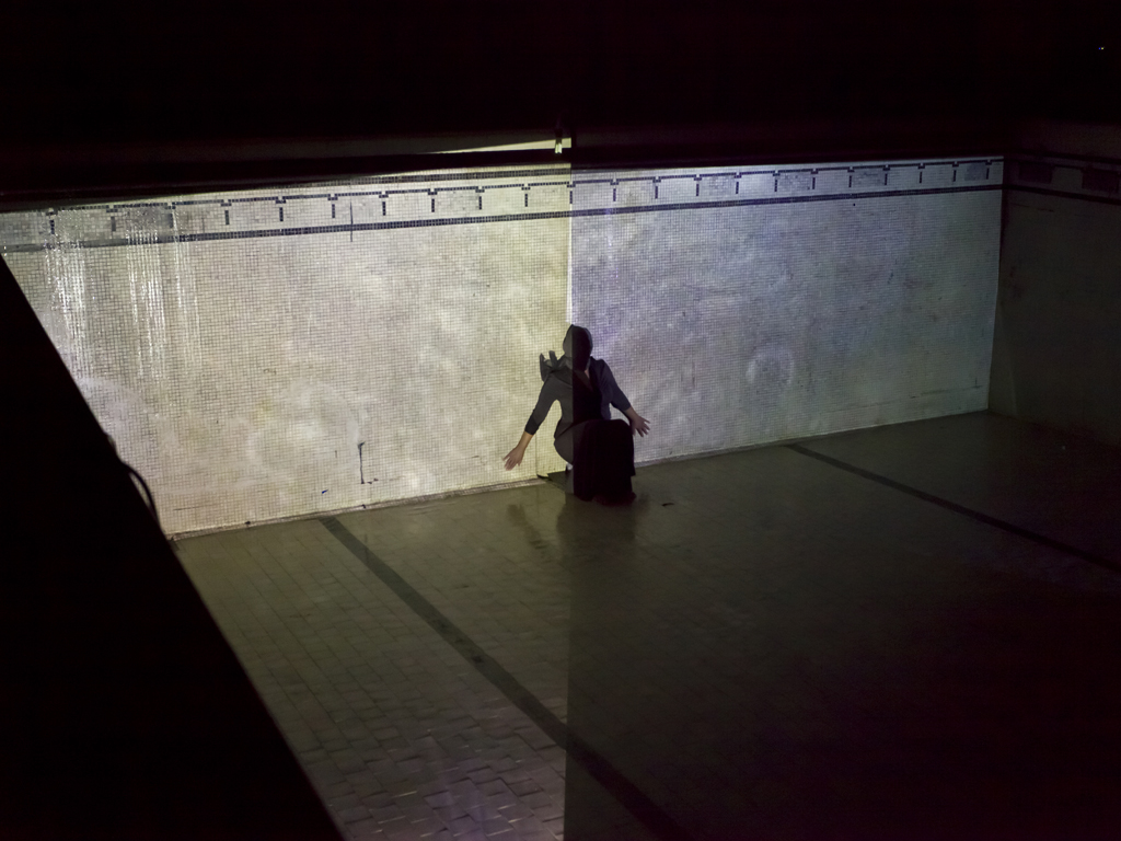 performance still Viva Art Action Bain St. Michel, Montréal, 2011
