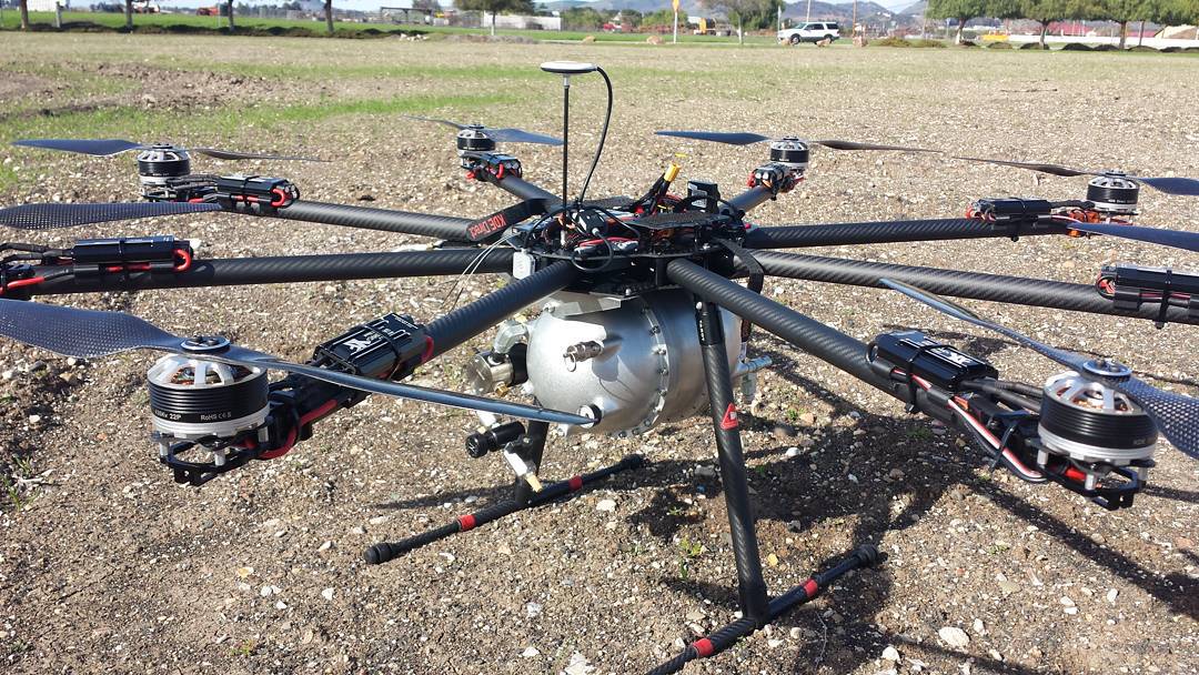  1 Gallon Tank Shown on an Octocopter
