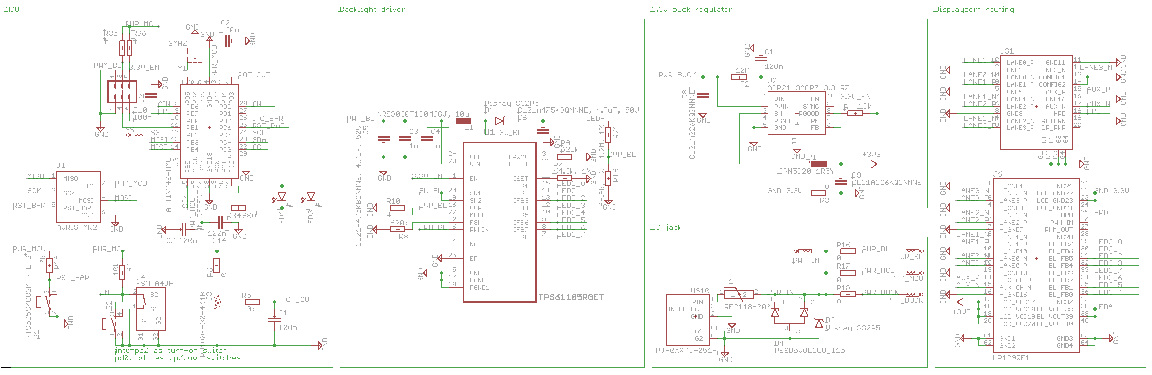 schematic of 'L' board