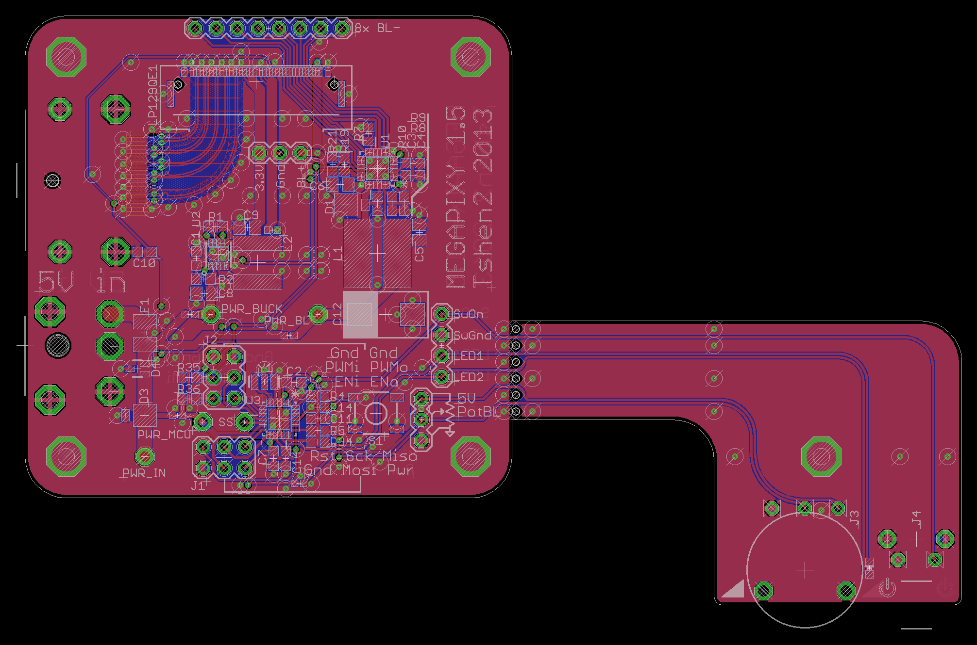 layout of 'comma' board