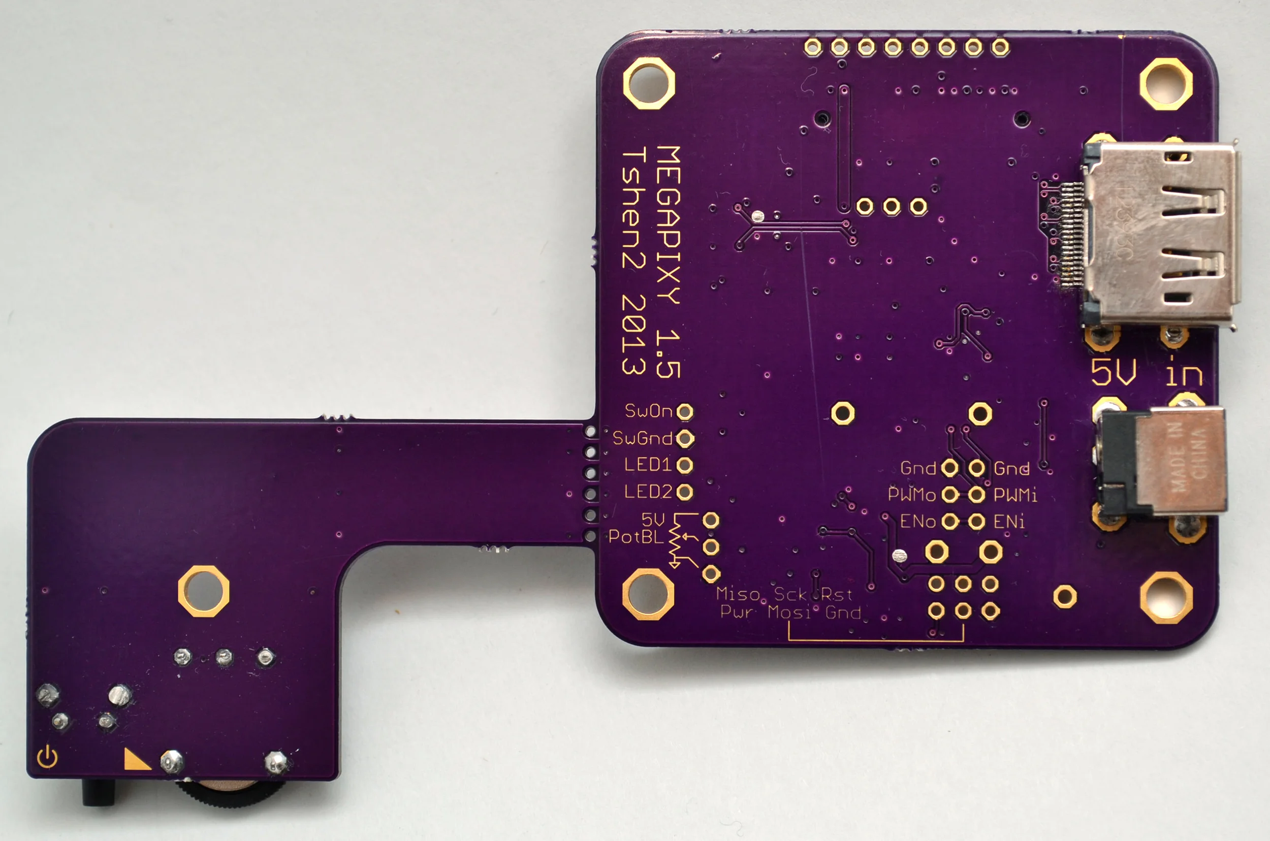 'comma' board, back