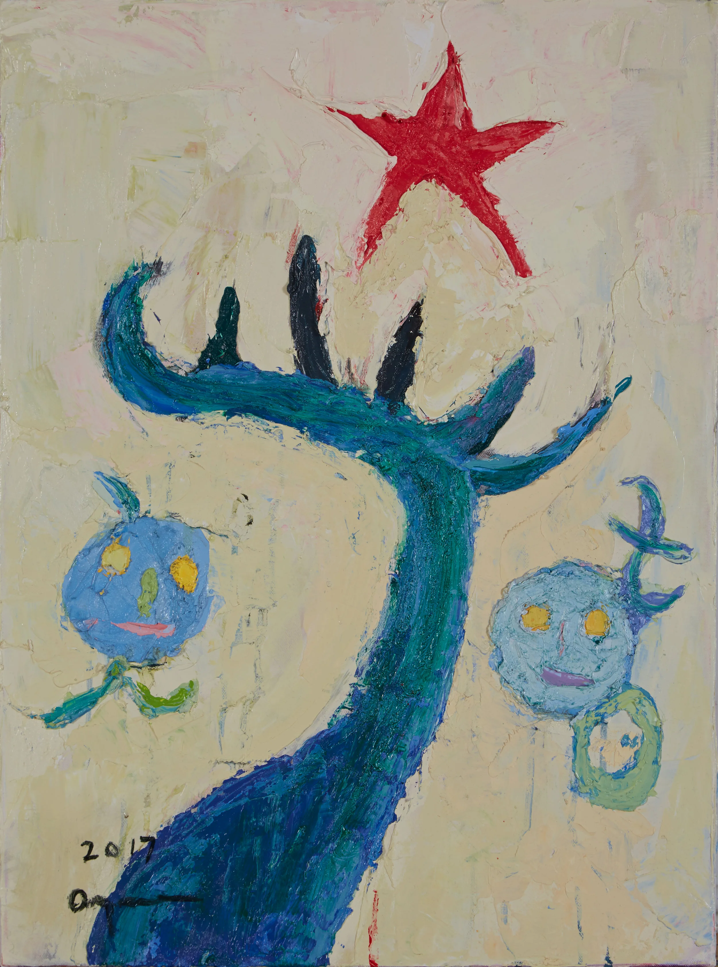 Playground in Barcelona, with a Star and a Plant