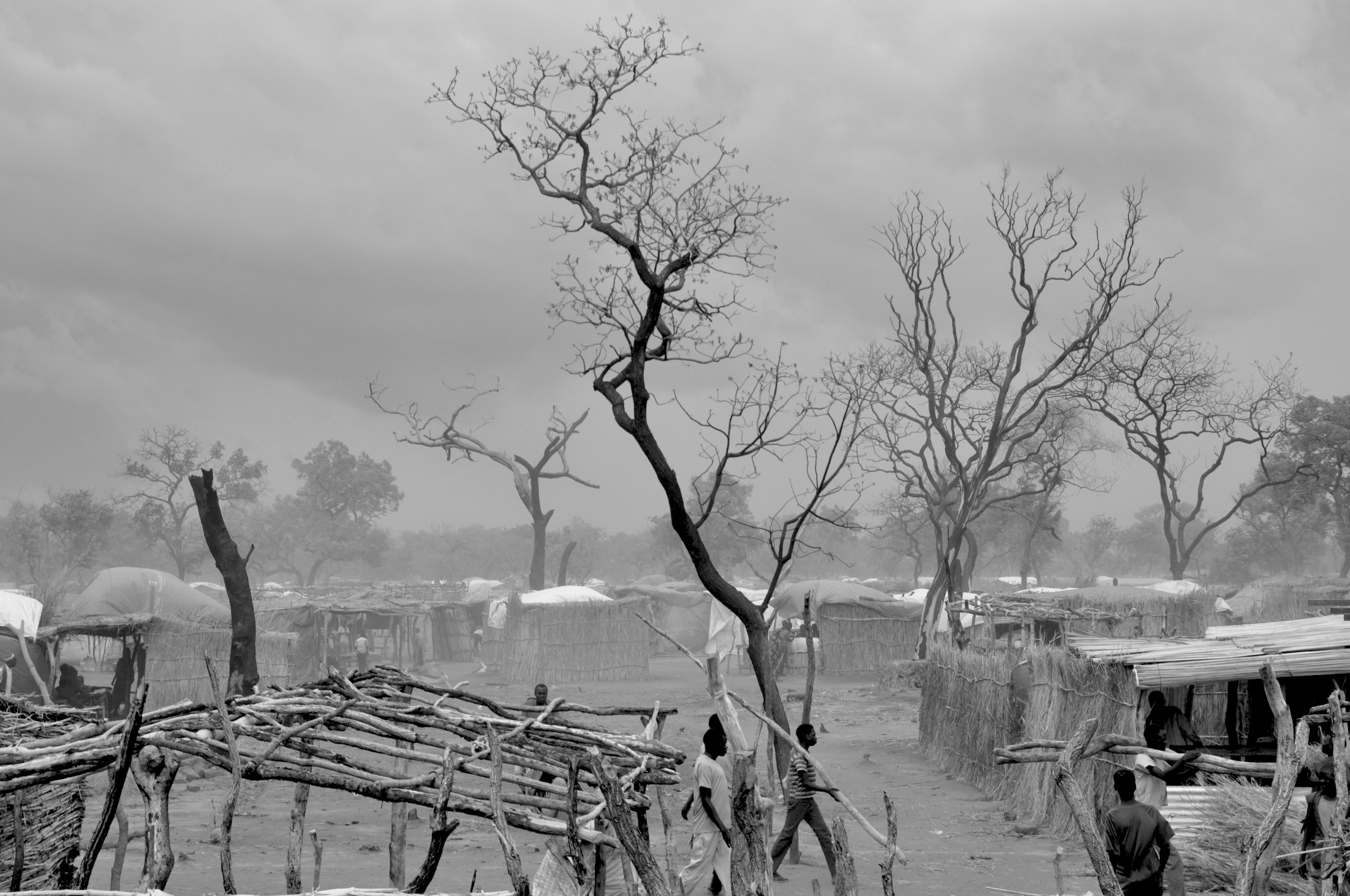 It is about to rain in Yida, South Sudan’s largest refugee camp, 2014. Photo by Jérôme Tubiana.