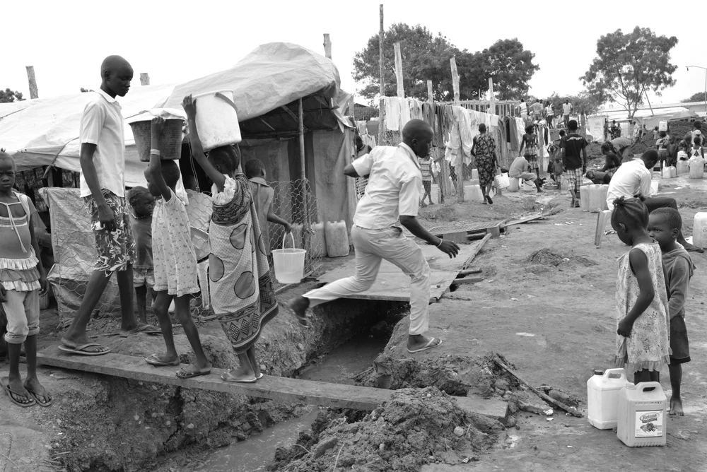 The UNMISS Protection of Civilians site in Juba, South Sudan, 2014. Photo by Jérôme Tubiana.