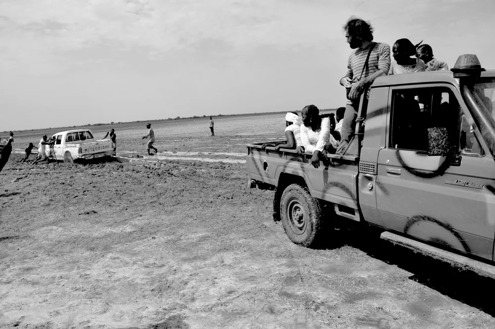 Stuck on the road to Yida, 2014. Photo by Jérôme Tubiana.