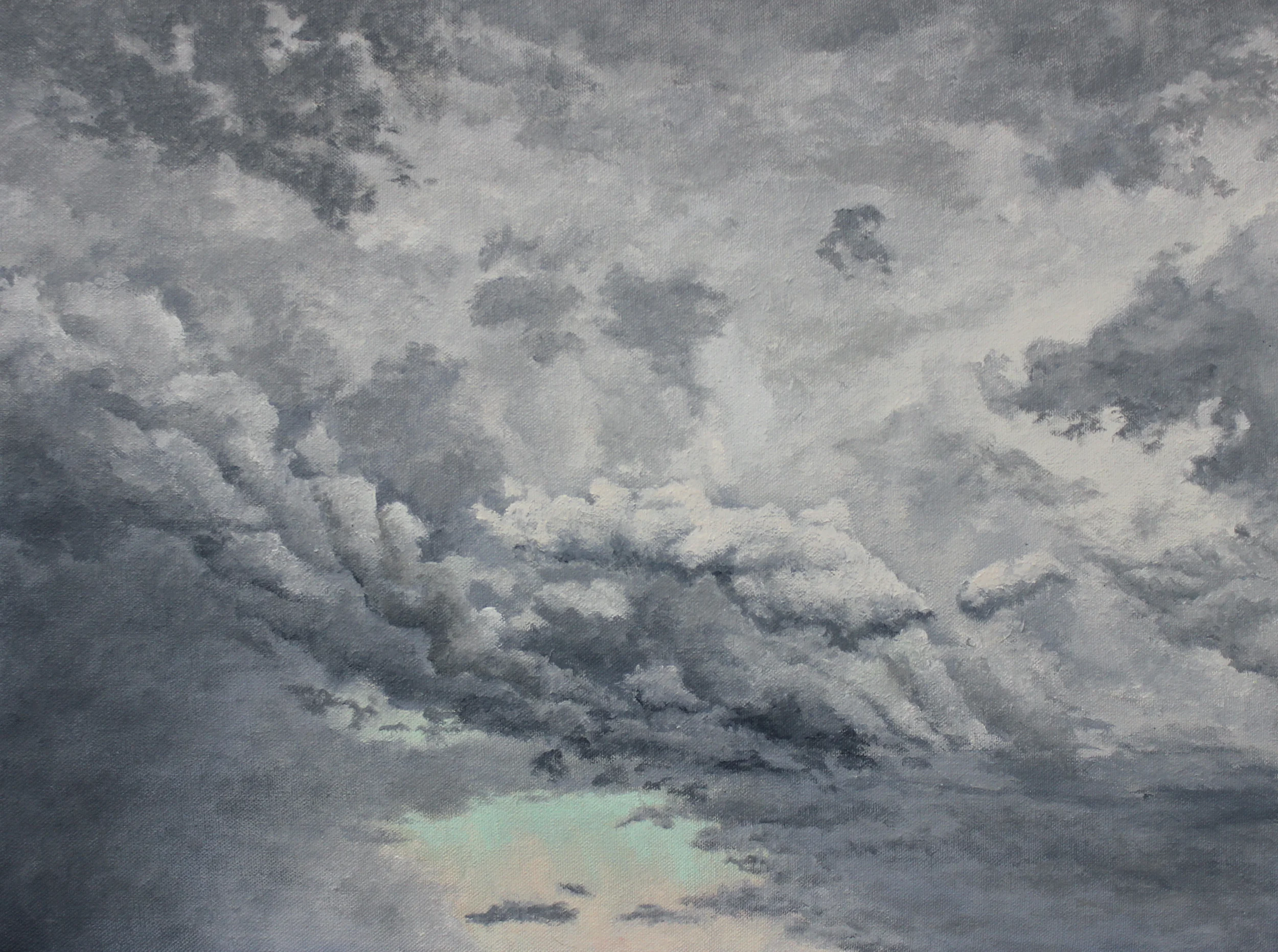 September Rain Storm - 20"x15" - Oil on Canvas - 2014 - Michael Burris Johnson