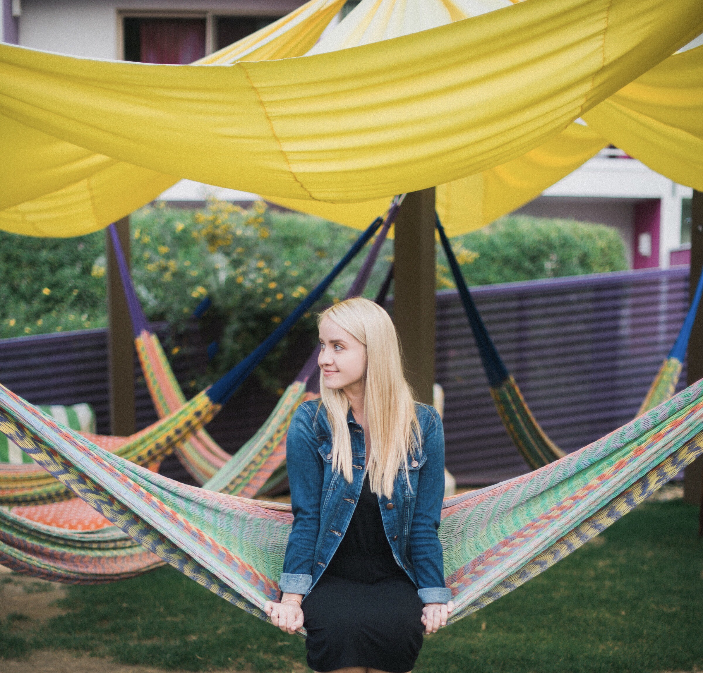 Hammocks! Brilliant for working or playing. 