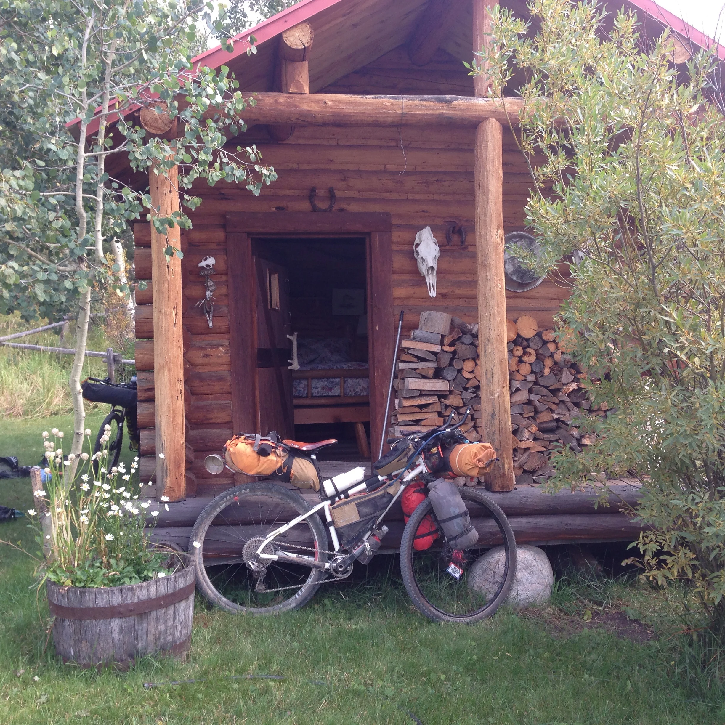 The Niner in front of John and Lucy Fandek's cabin.