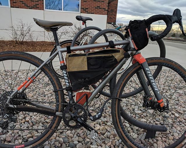 STOLEN. Between 8am and 1pm Friday, april 5 from outside the powerhouse on north college. Please let me know if you see a 51&quot; grey RLT niner with tan bikepacking bags in person or online. Any tips on how to deal with this is also appreciated. If