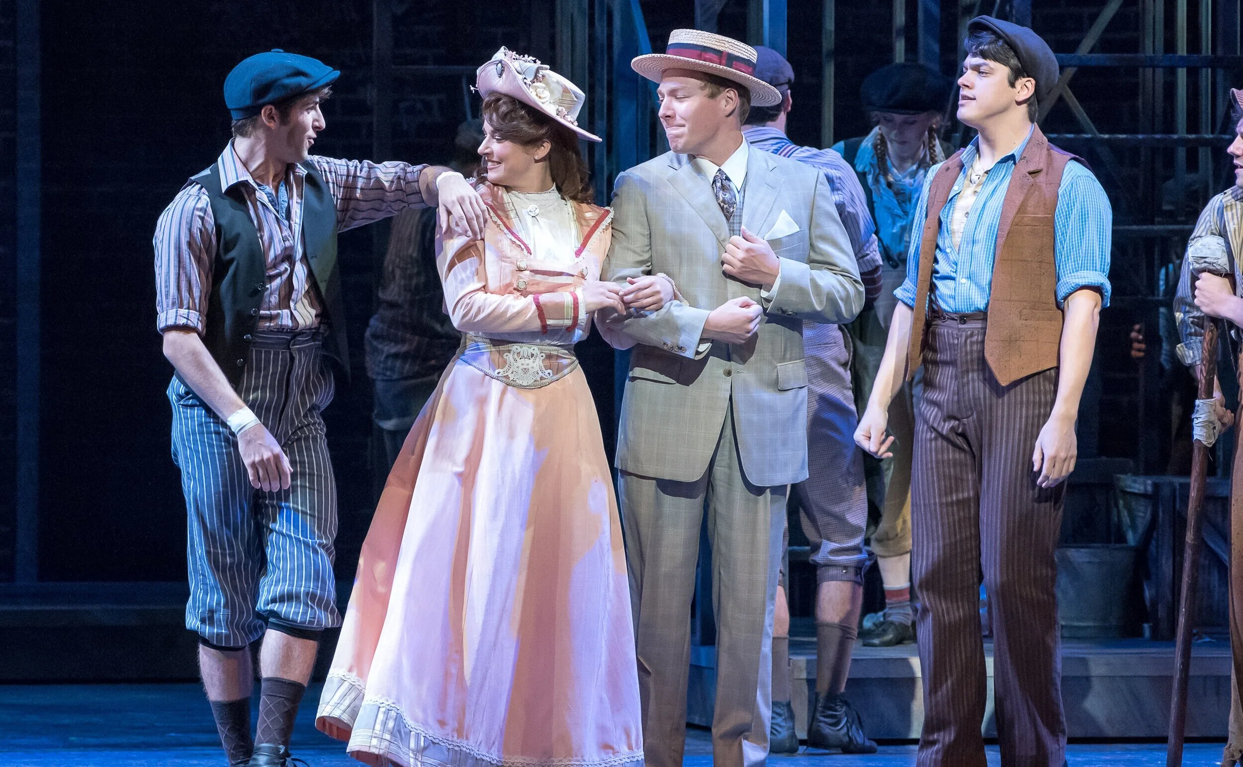 Katherine Walking Hat- Newsies!- Music Theatre Wichita 2017 All designs by the seasonal staff of MTW. Photos courtesy of Christopher Clark and Jerry Fritchman.