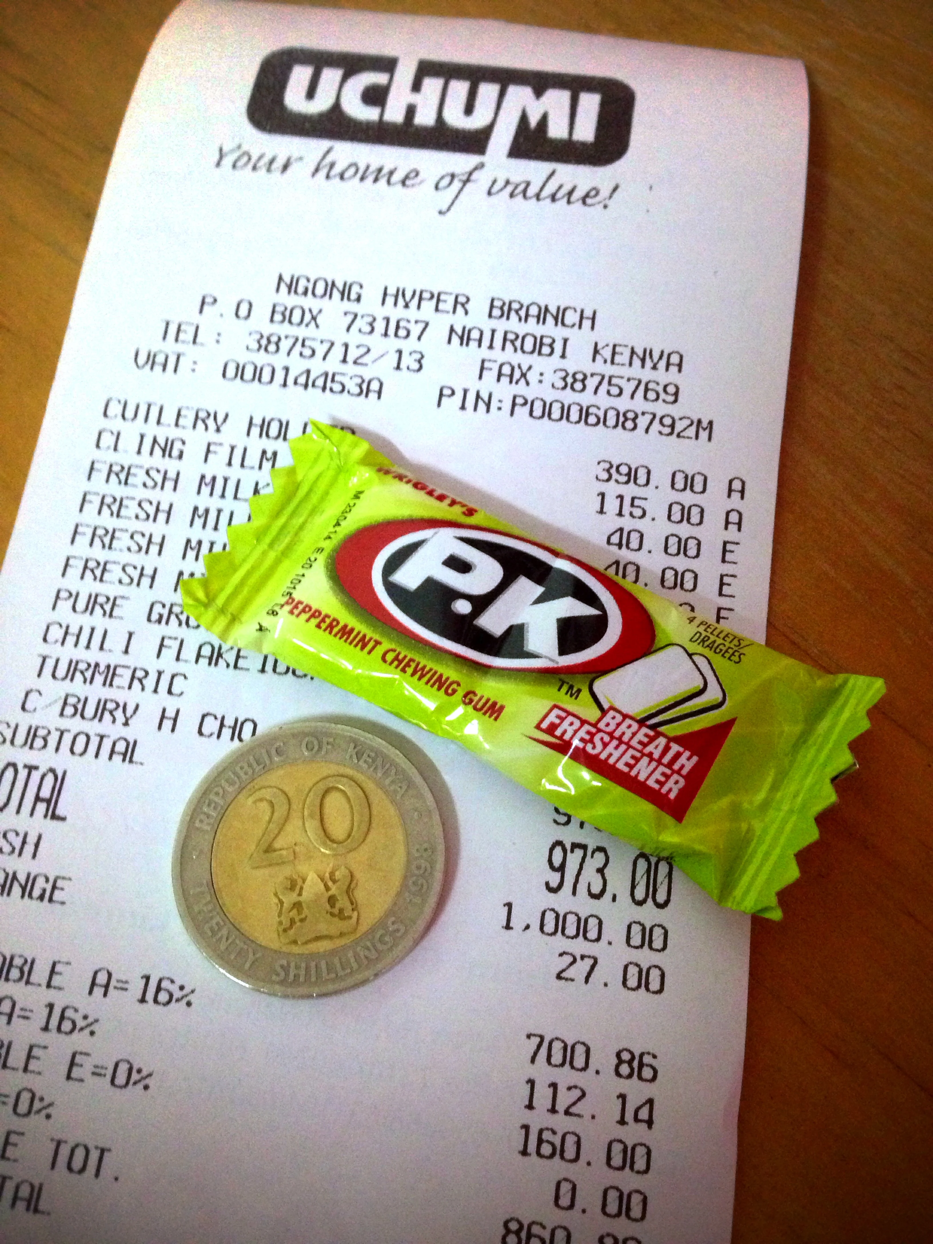 I got given candy instead of change